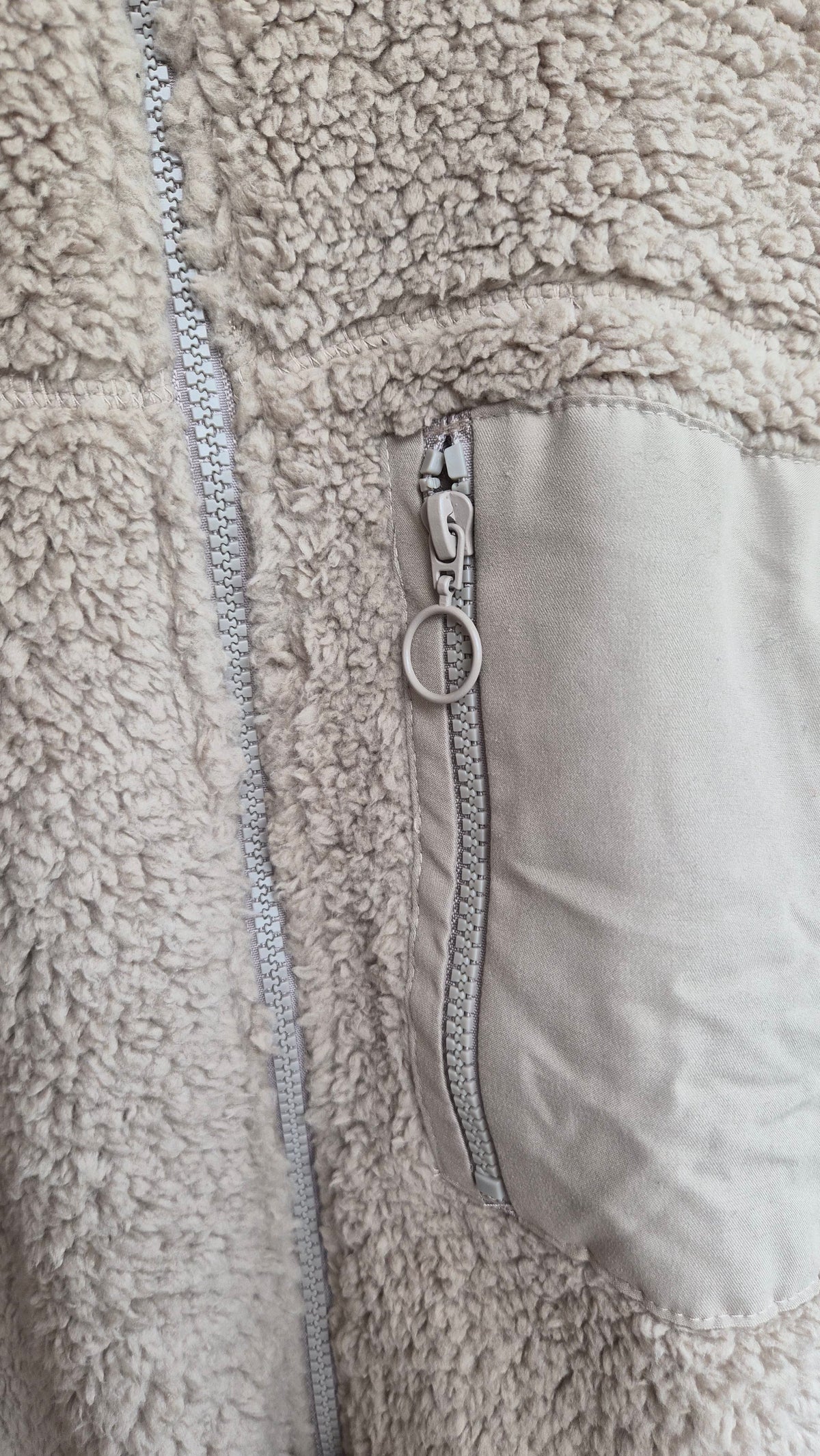 Teddy Fleece Jacke| Beigy Taupe | Full Zip (M)