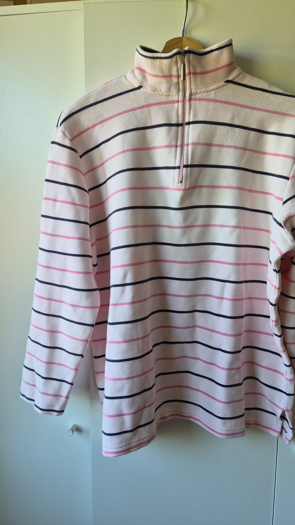Vintage Halfzip Longsleeve| 100% Baumwolle (S)