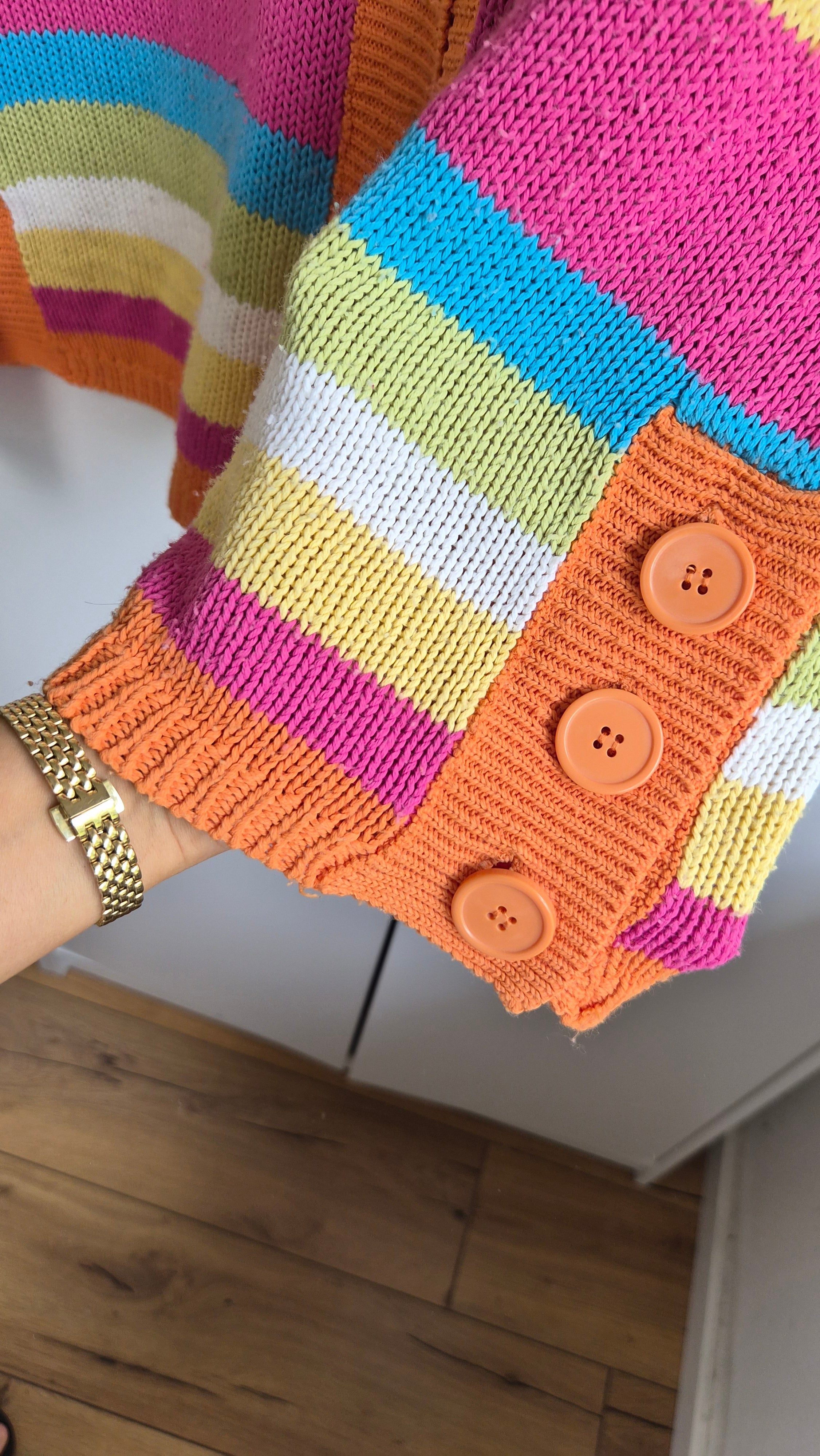 Y2K Cardigan Streifen