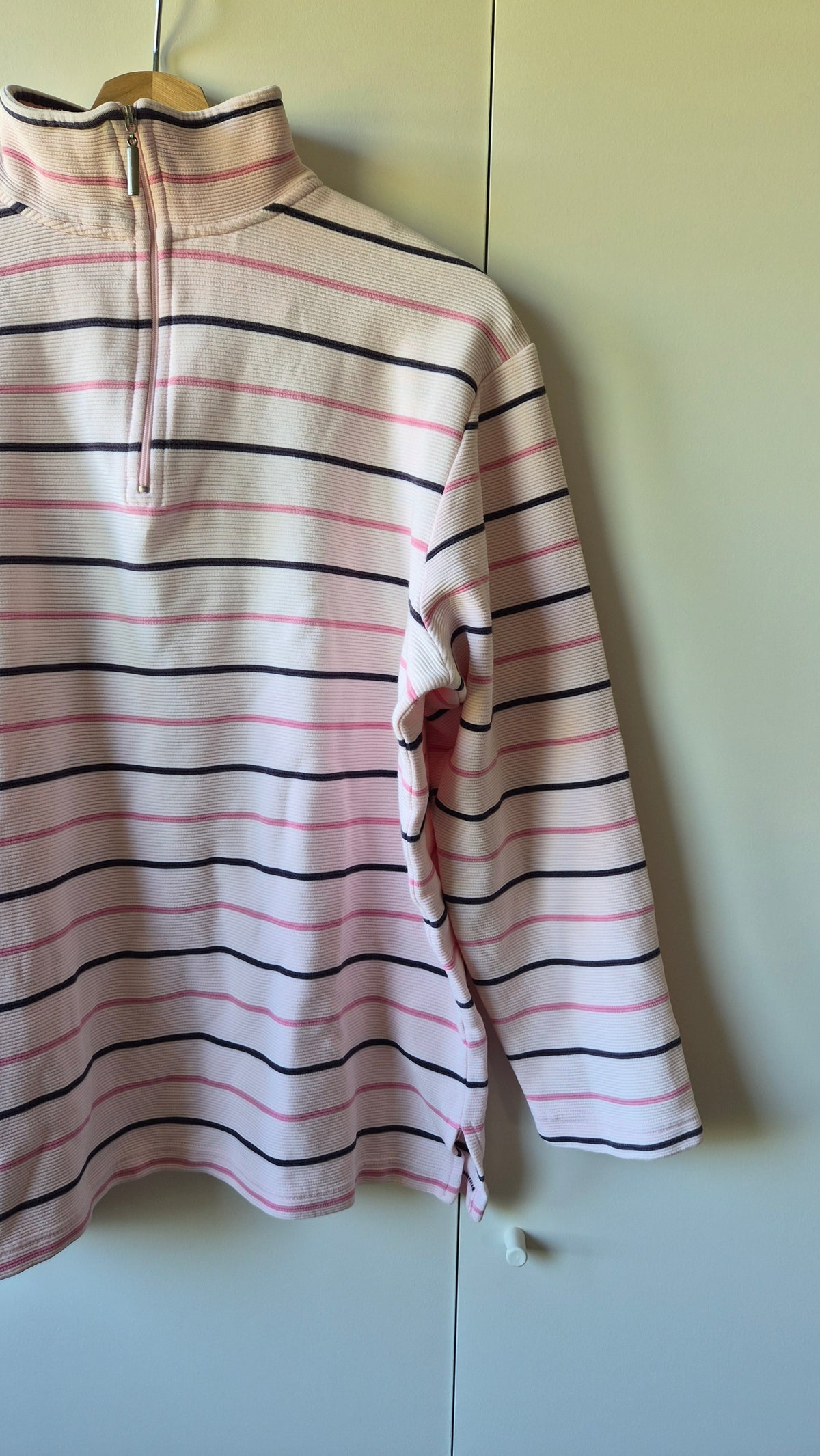 Vintage Halfzip Longsleeve| 100% Baumwolle (S)