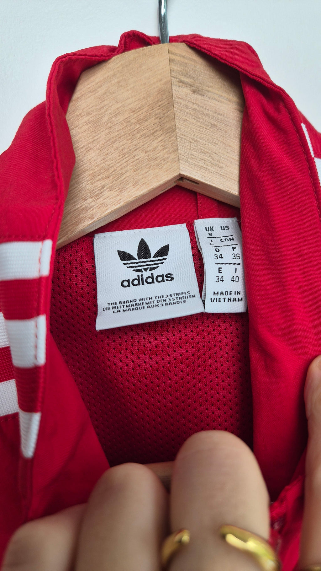 Adidas Trackjacket | Red | 3-Stripes (XS)