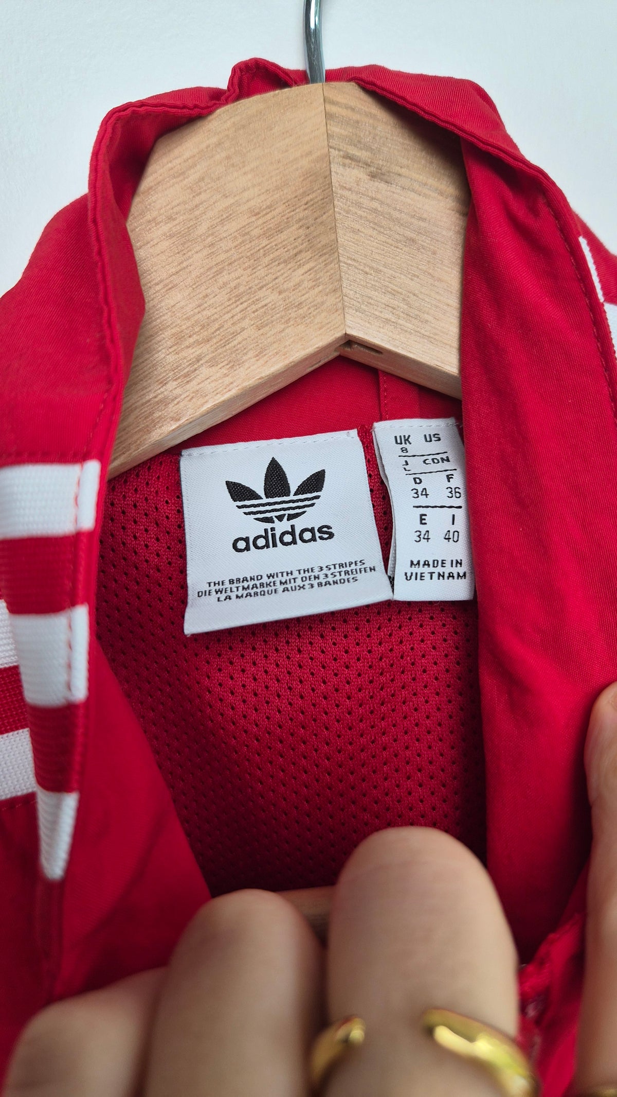 Adidas Trackjacket | Red | 3-Stripes (XS)