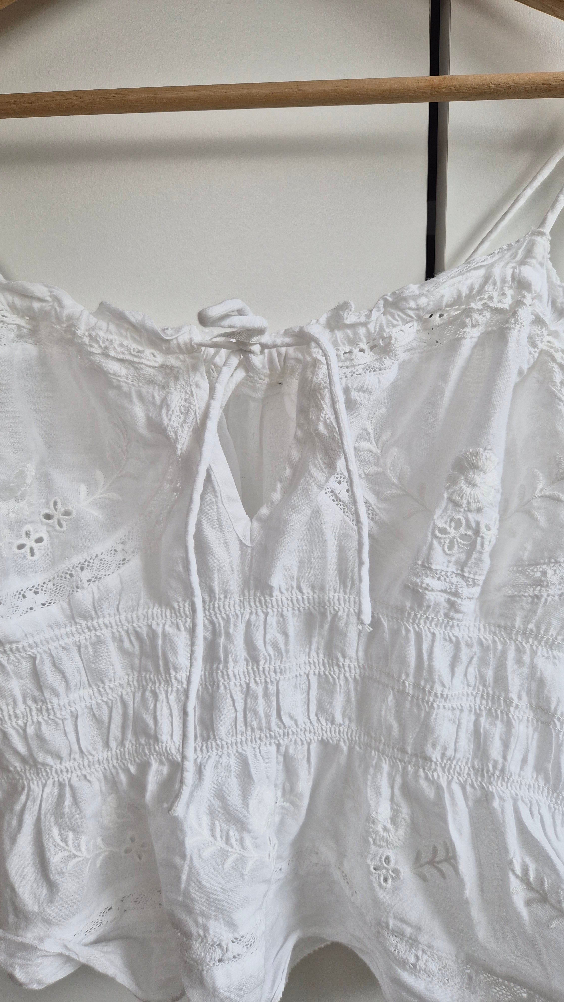 Camisole Sommertop | Weiß| Cottage | S