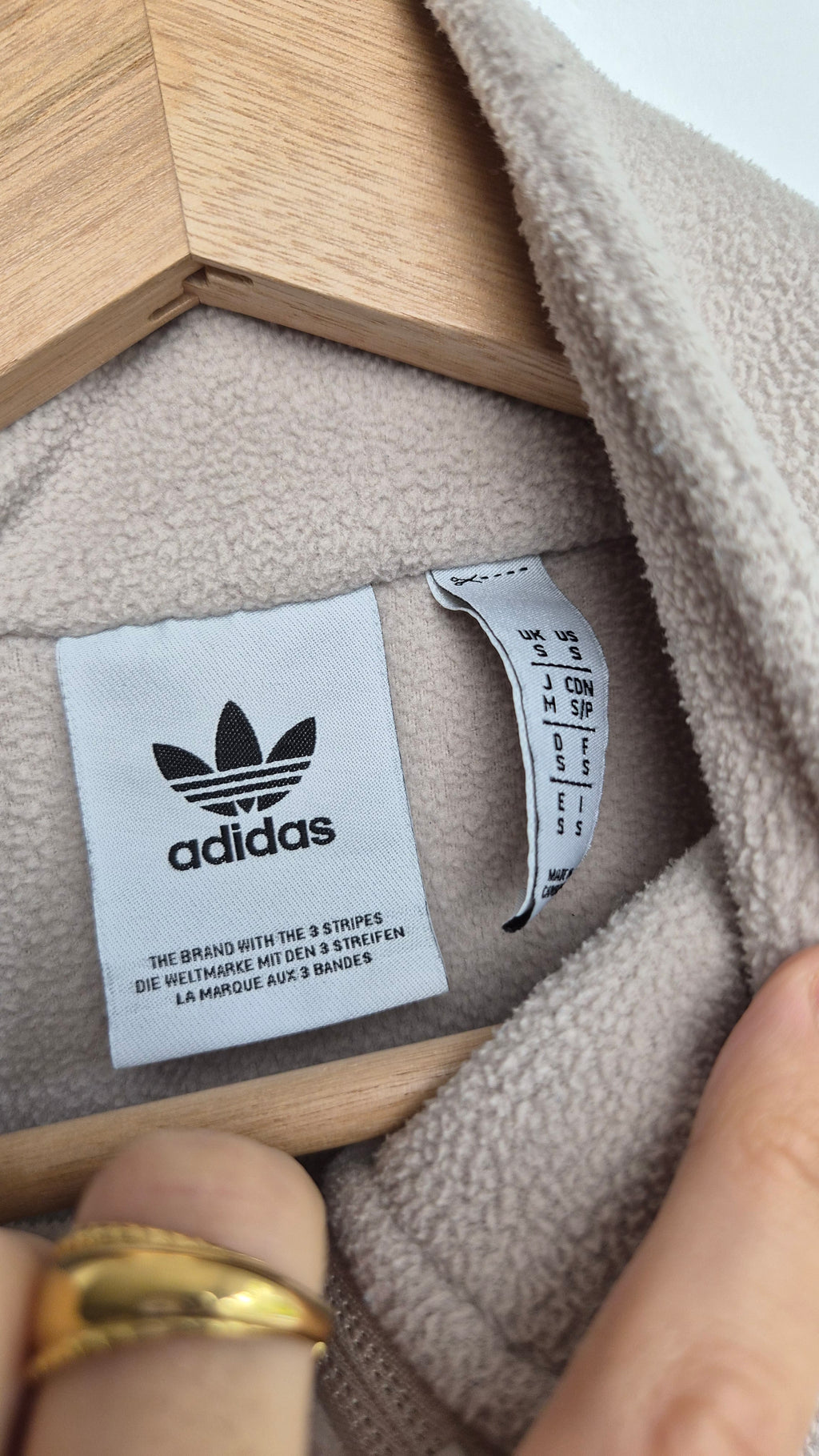 Adidas Fleece | Half Zip | Beige Braun (S)