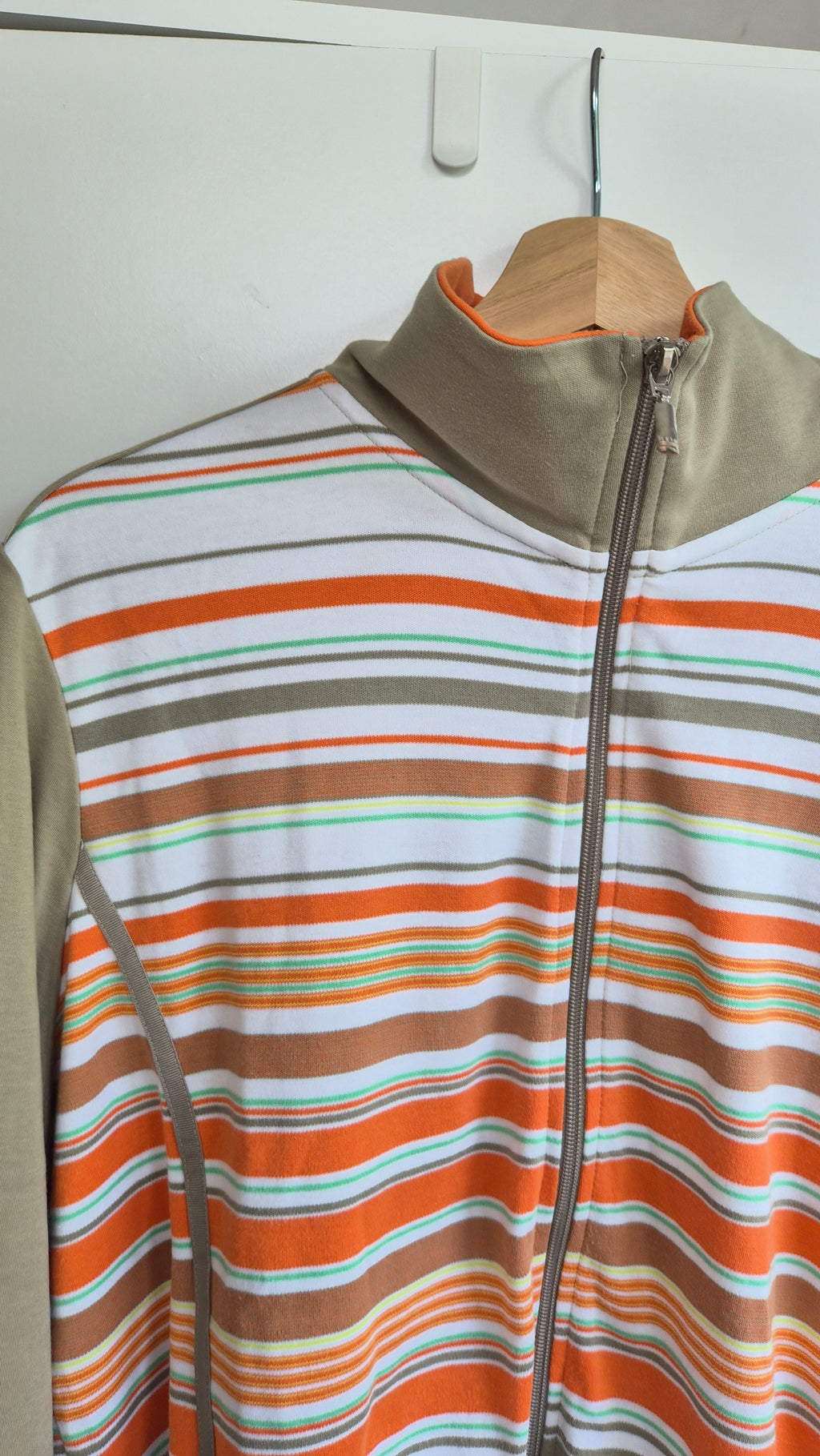 Vintage Zip Sweatjacke Streifen