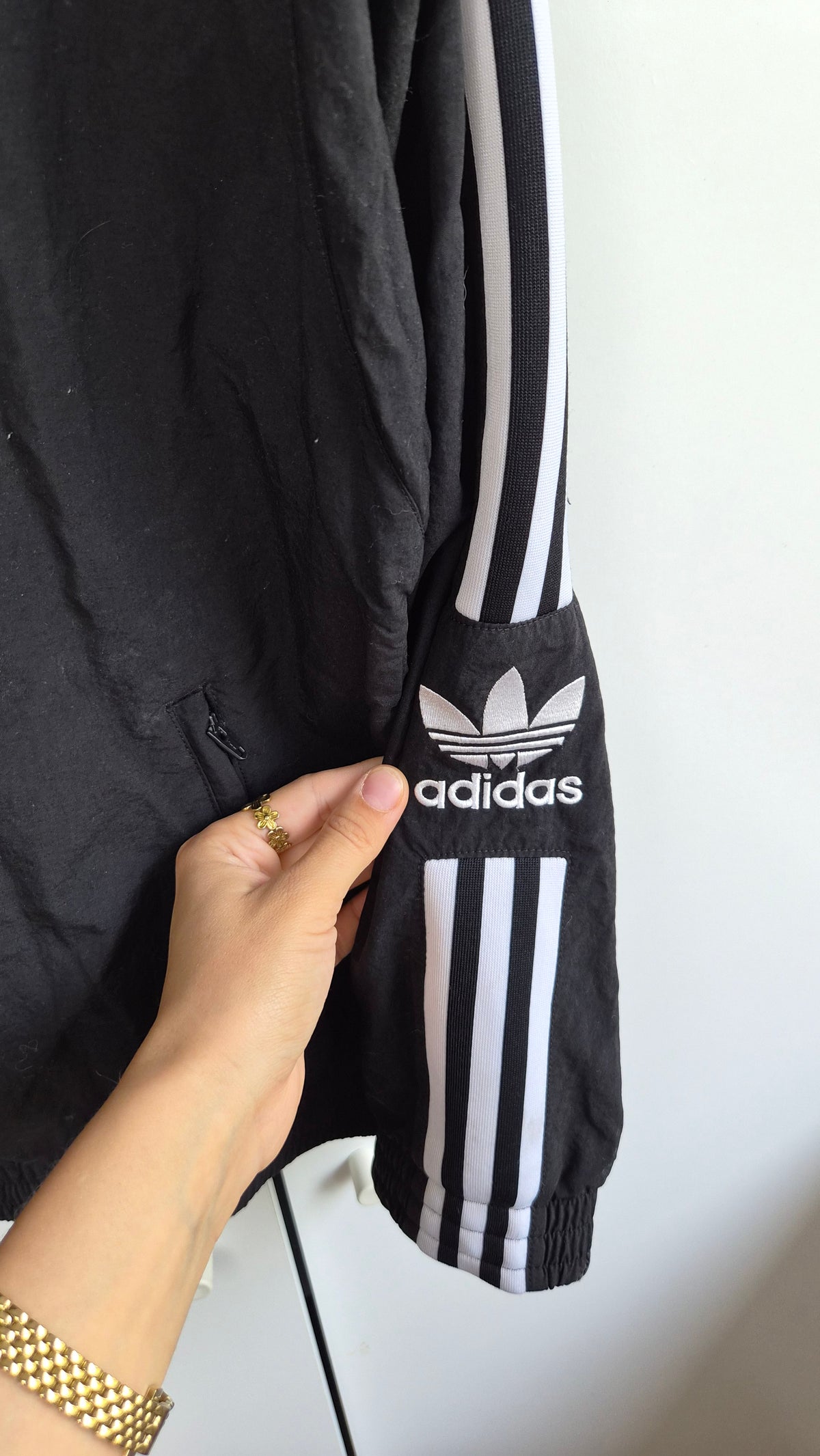 Adidas Trackjacket | Black | 3 Stripes | S