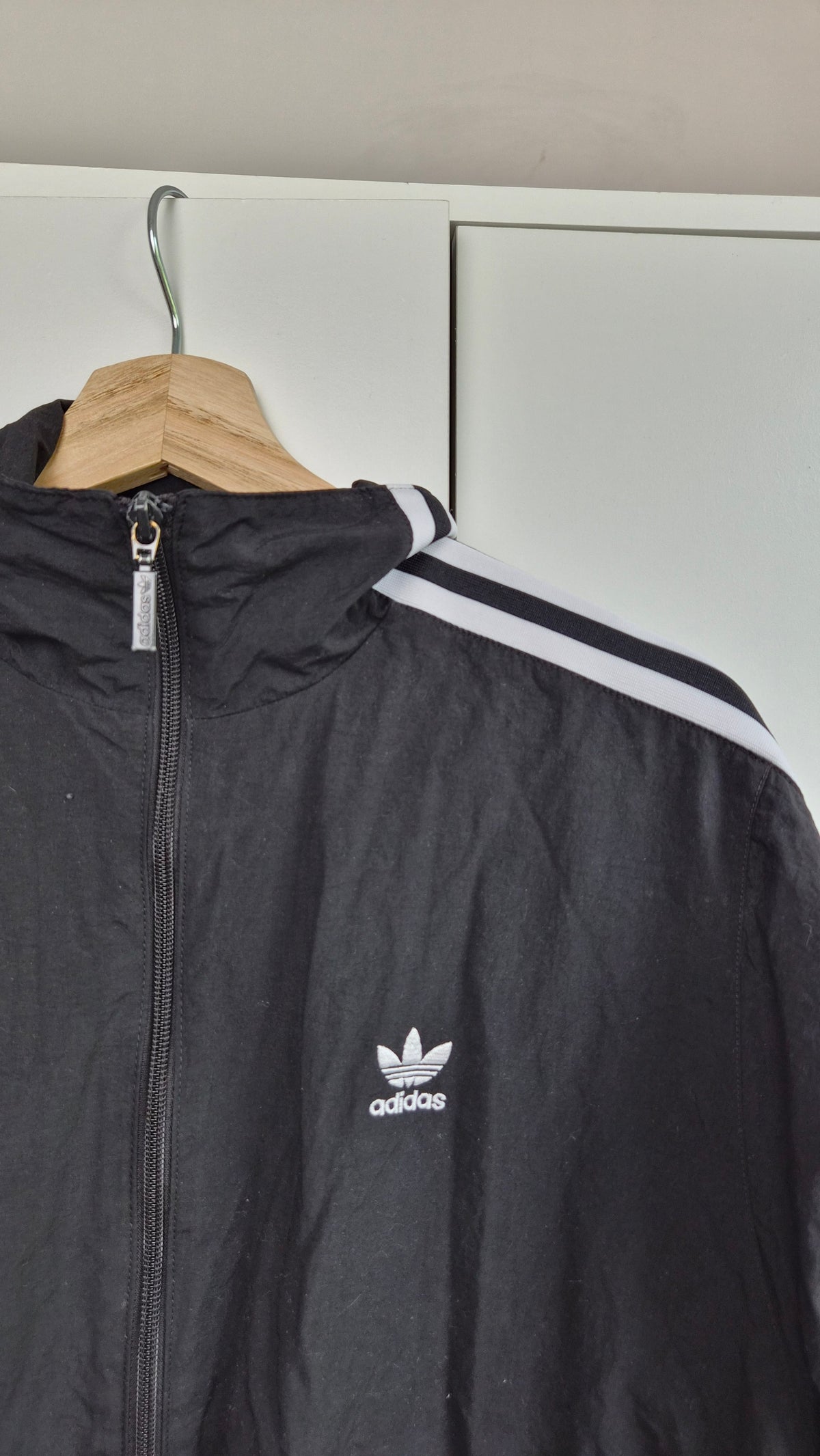 Adidas Trackjacket | Black | 3 Stripes | S