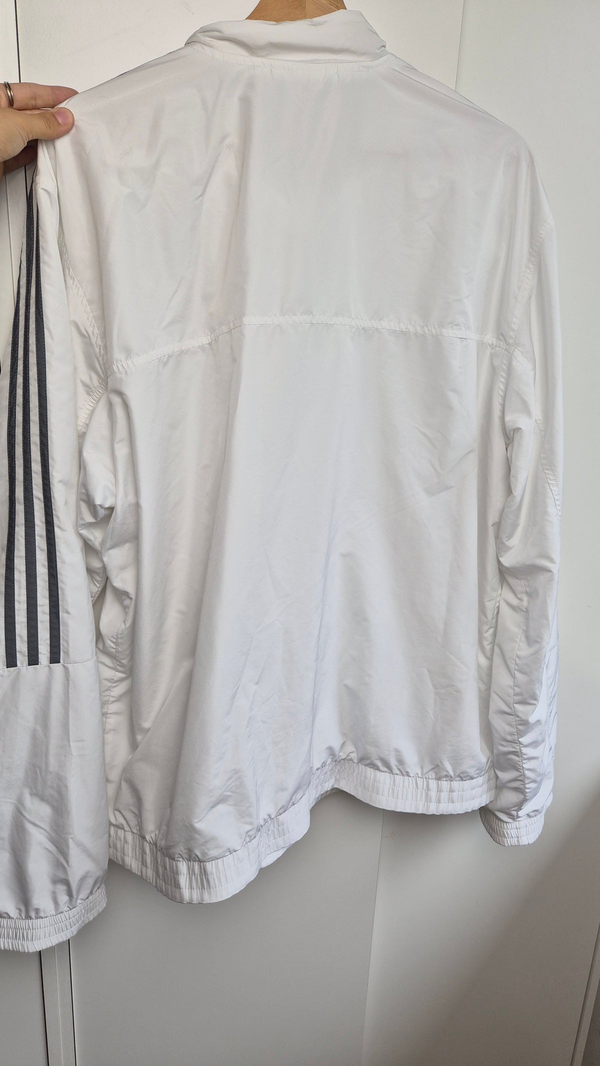 Vintage Adidas Track Jacket | White | 3-Stripes | L