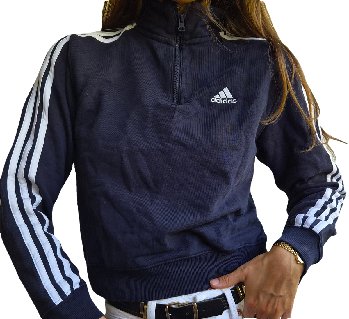 Adidas Halfzip Sweatshirt | Marine Blau | Basic | S