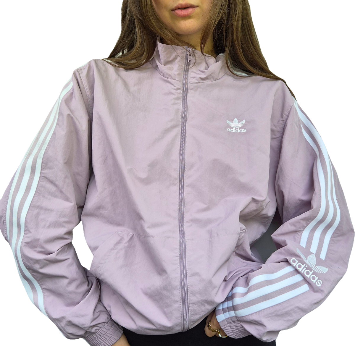 Adidas Trackjacket | Dusty Lilac | 3-Stripes | M