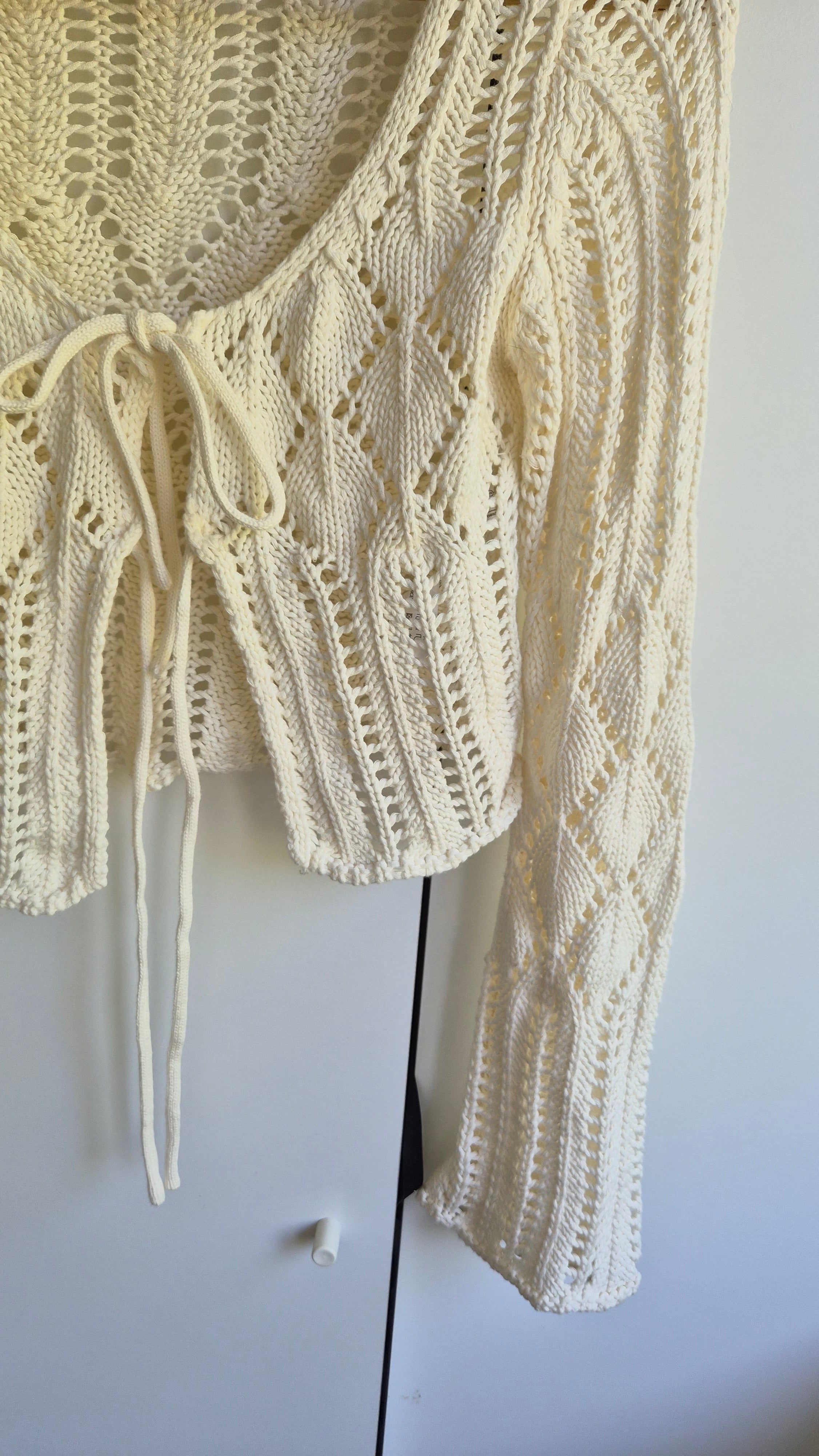 Baumwoll Jäckchen | Weiß | Boho | XS