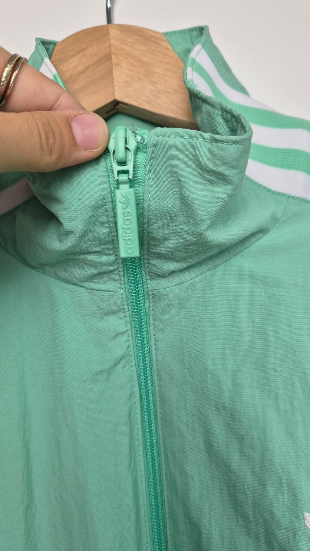 Adidas Trackjacket | Mint | 3-Stripes | XS