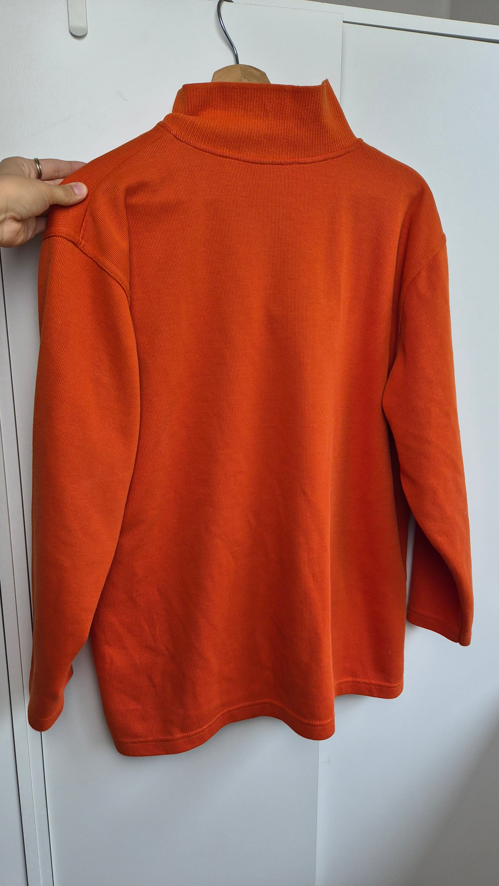 Vintage Halfzip  |Baumwollmischung | Pumpkin orange (L)