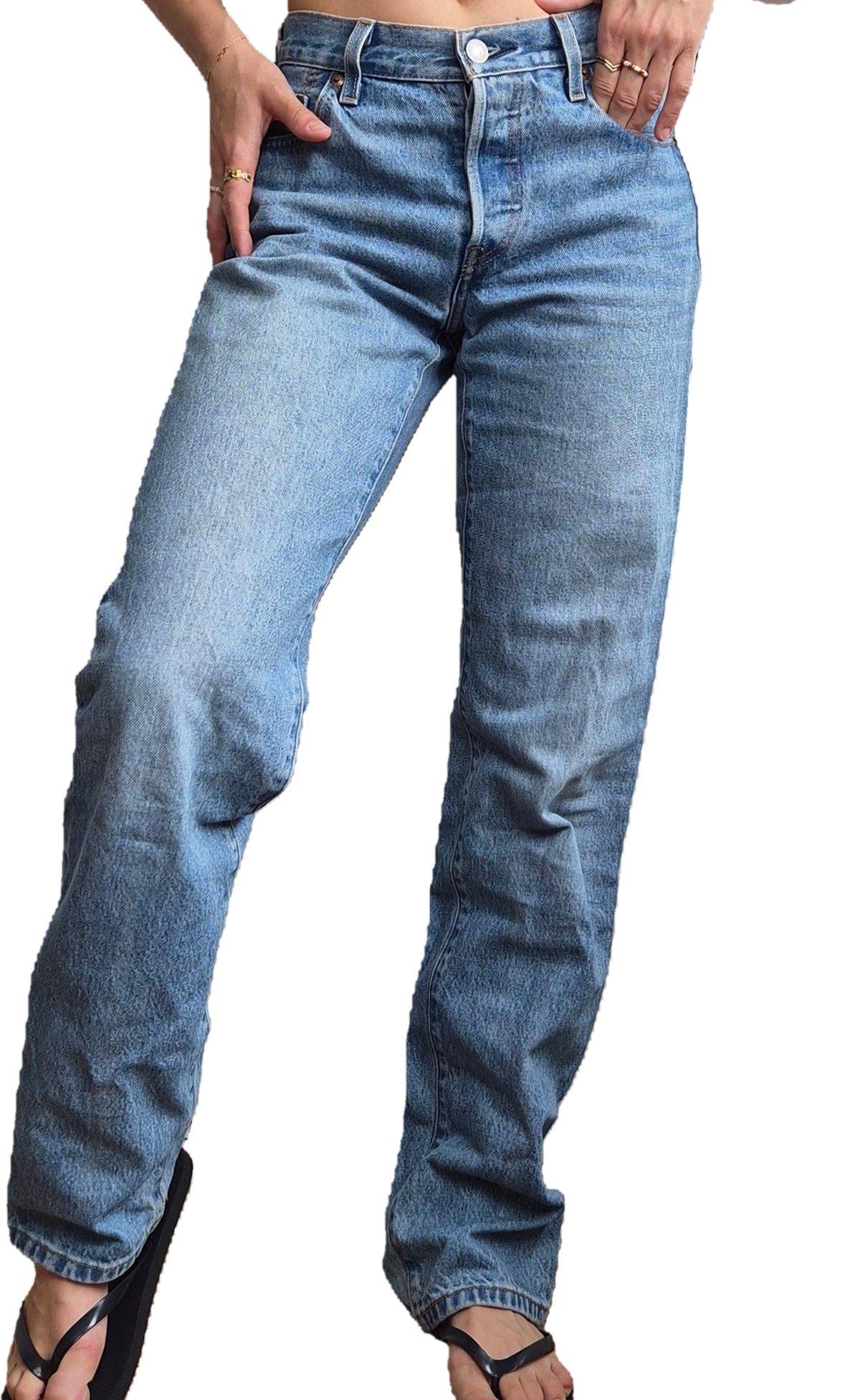 Vintage Levi’s 501 Premium Jeans | W23 L32 | Mid Wash Straight Leg