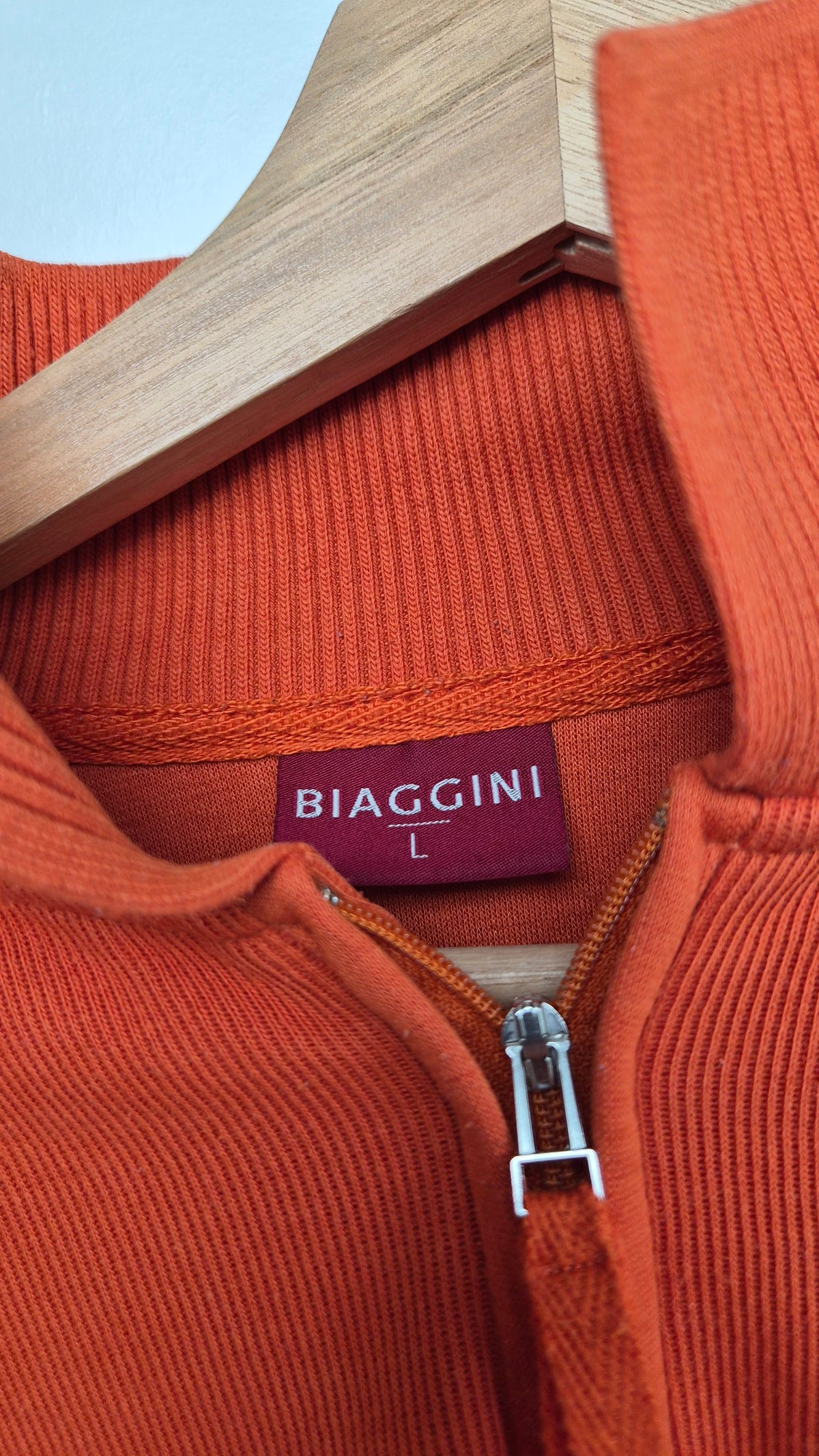 Vintage Halfzip  |Baumwollmischung | Pumpkin orange (L)