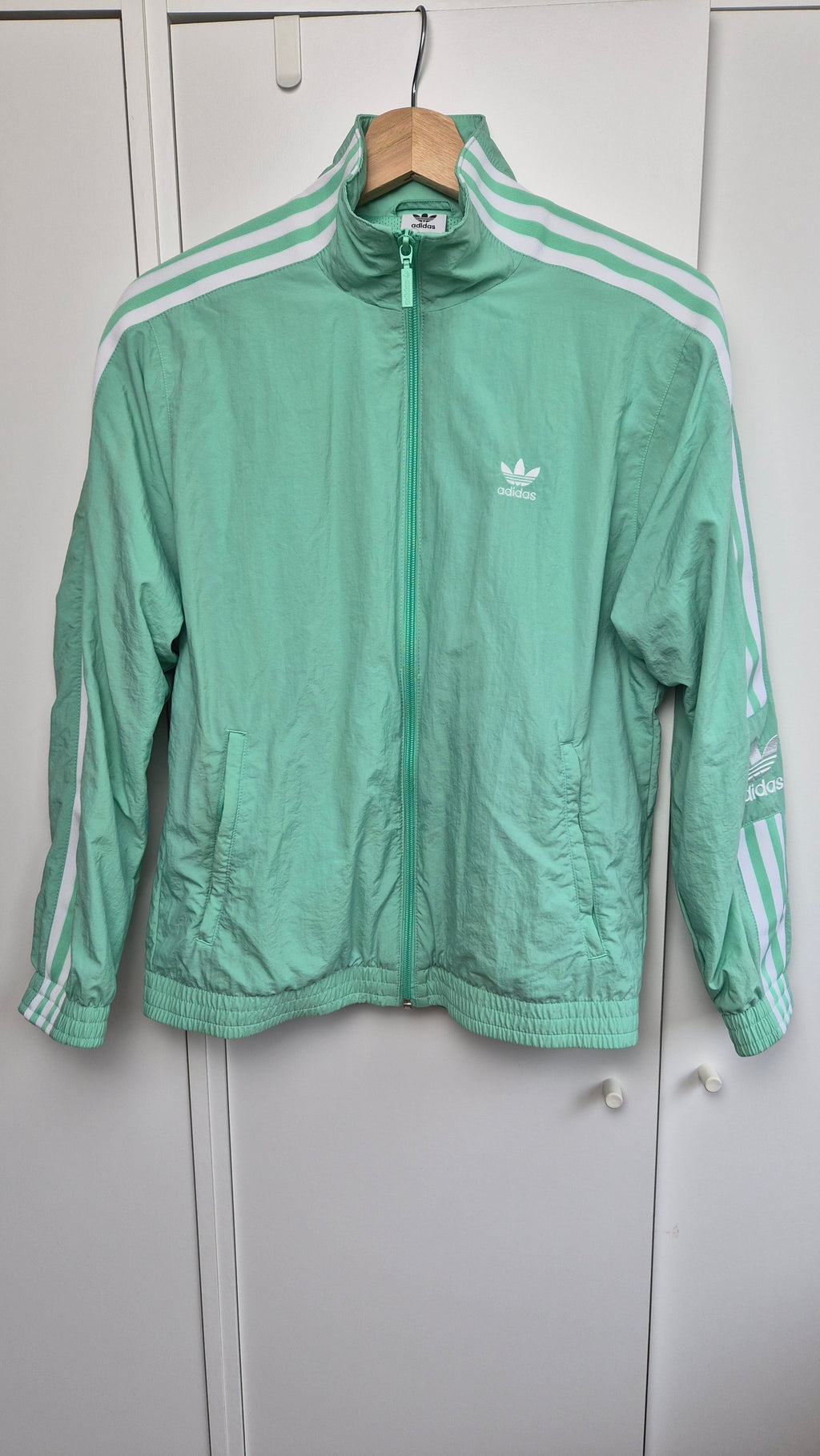 Adidas Trackjacket | Mint | 3-Stripes | XS