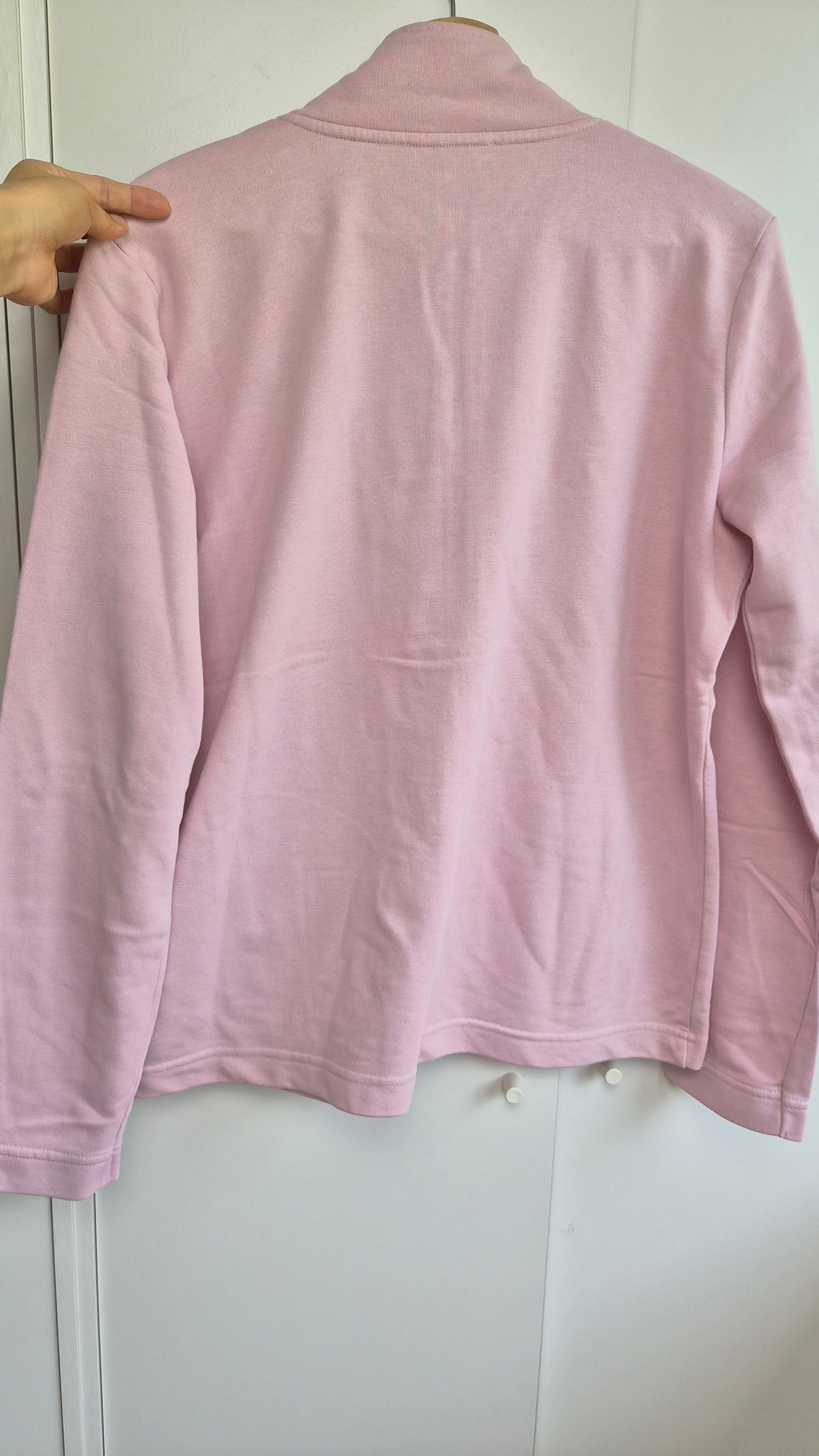 Baumwoll Zip Sweatjacke rosa