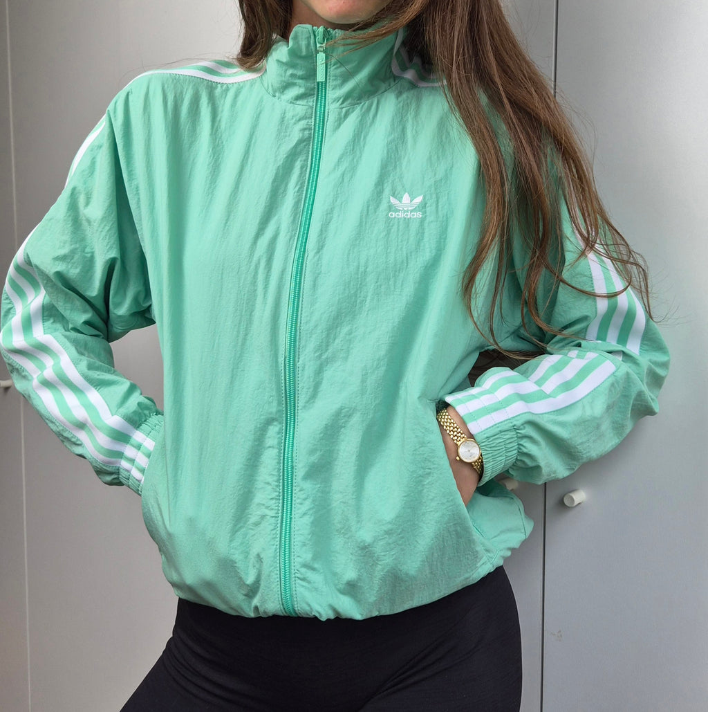 Adidas Trackjacket | Mint | 3-Stripes | XS
