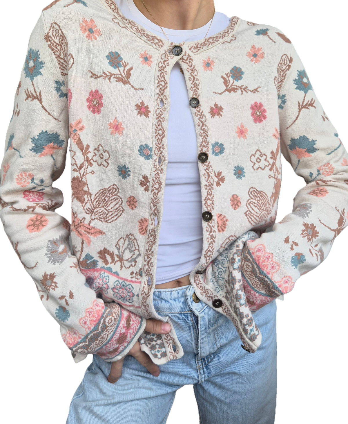 KOOI Blumen Cardigan | 100% cotton | M