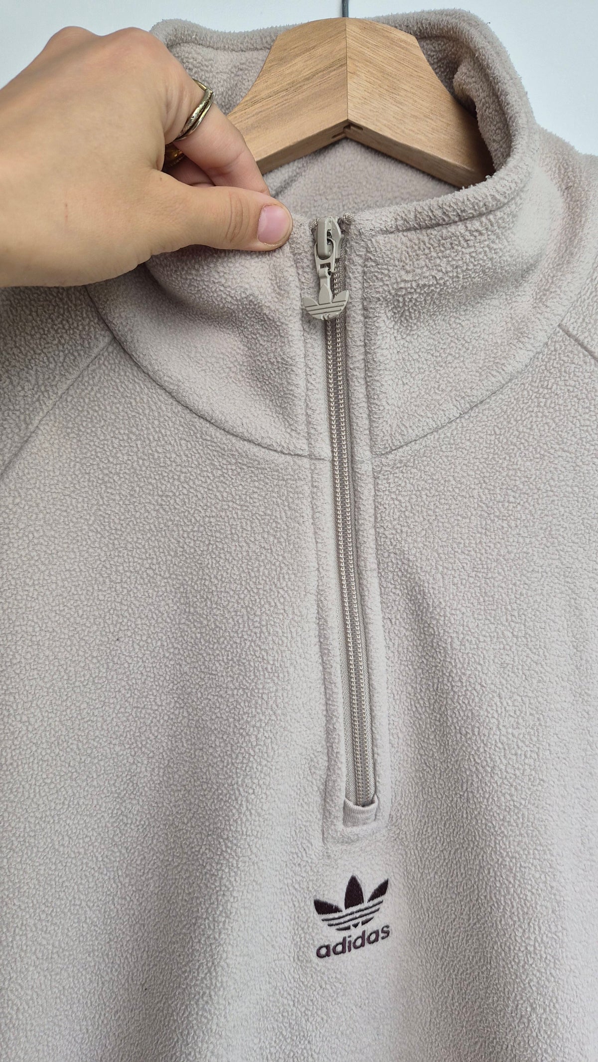 Adidas Fleece | Half Zip | Beige Braun (S)