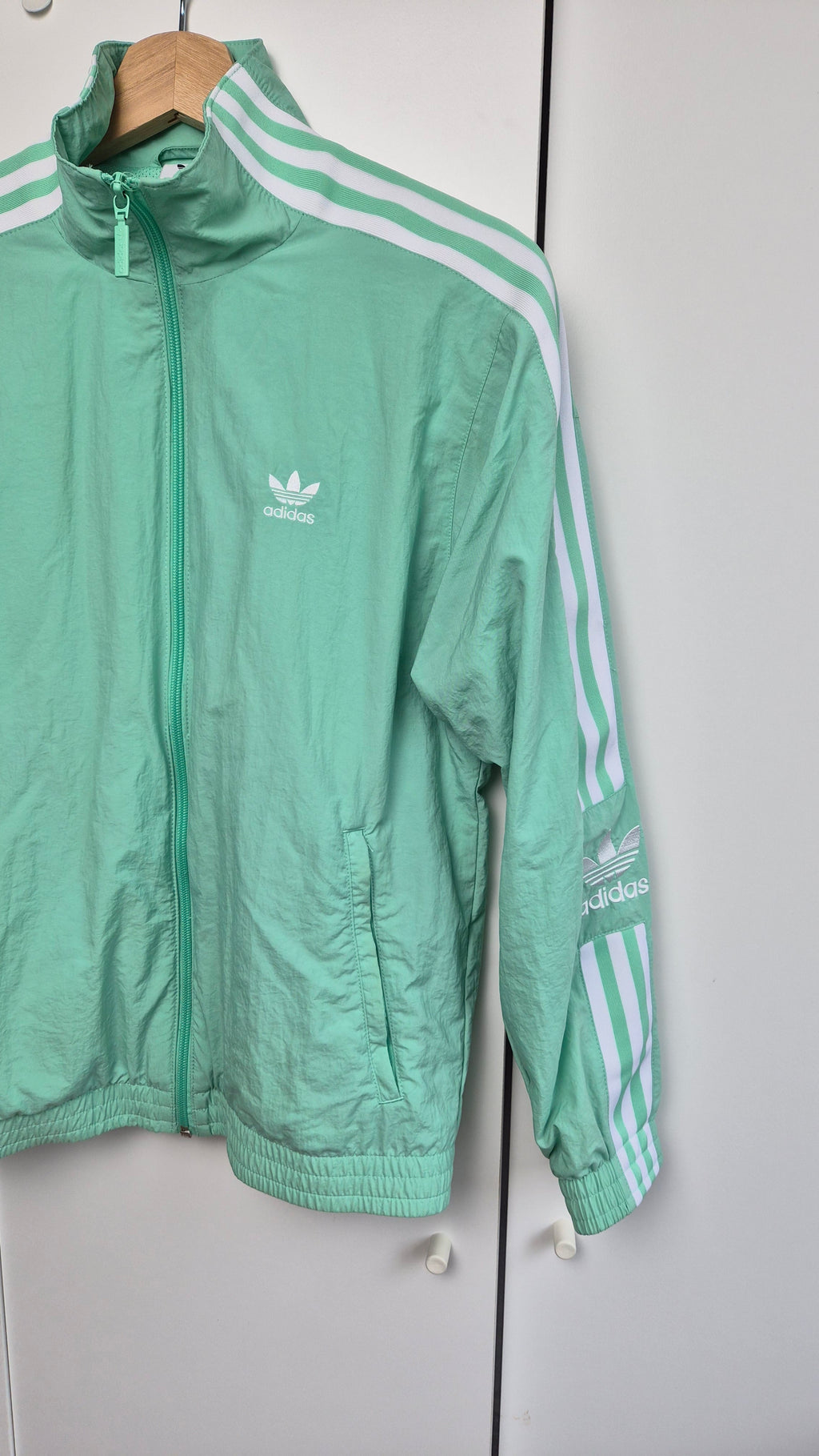 Adidas Trackjacket | Mint | 3-Stripes | XS
