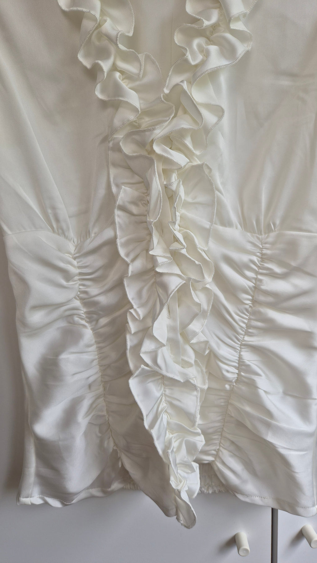 Satin Rüschen Bluse