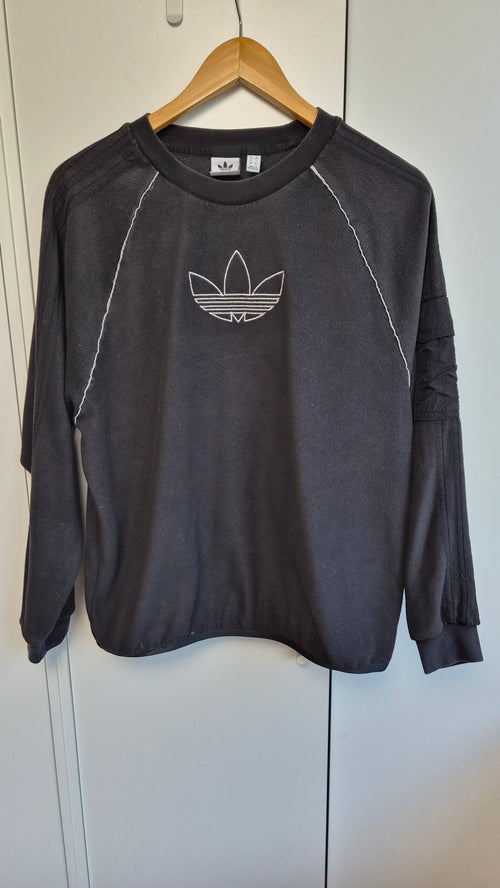 Adidas Fleece Sweatshirt | Schwarz | Glitter Details | S