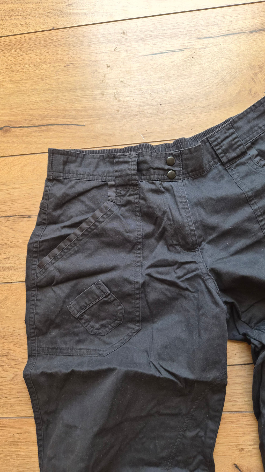 Vintage Adidas Y2K Utility Cargo Pants – Black - S