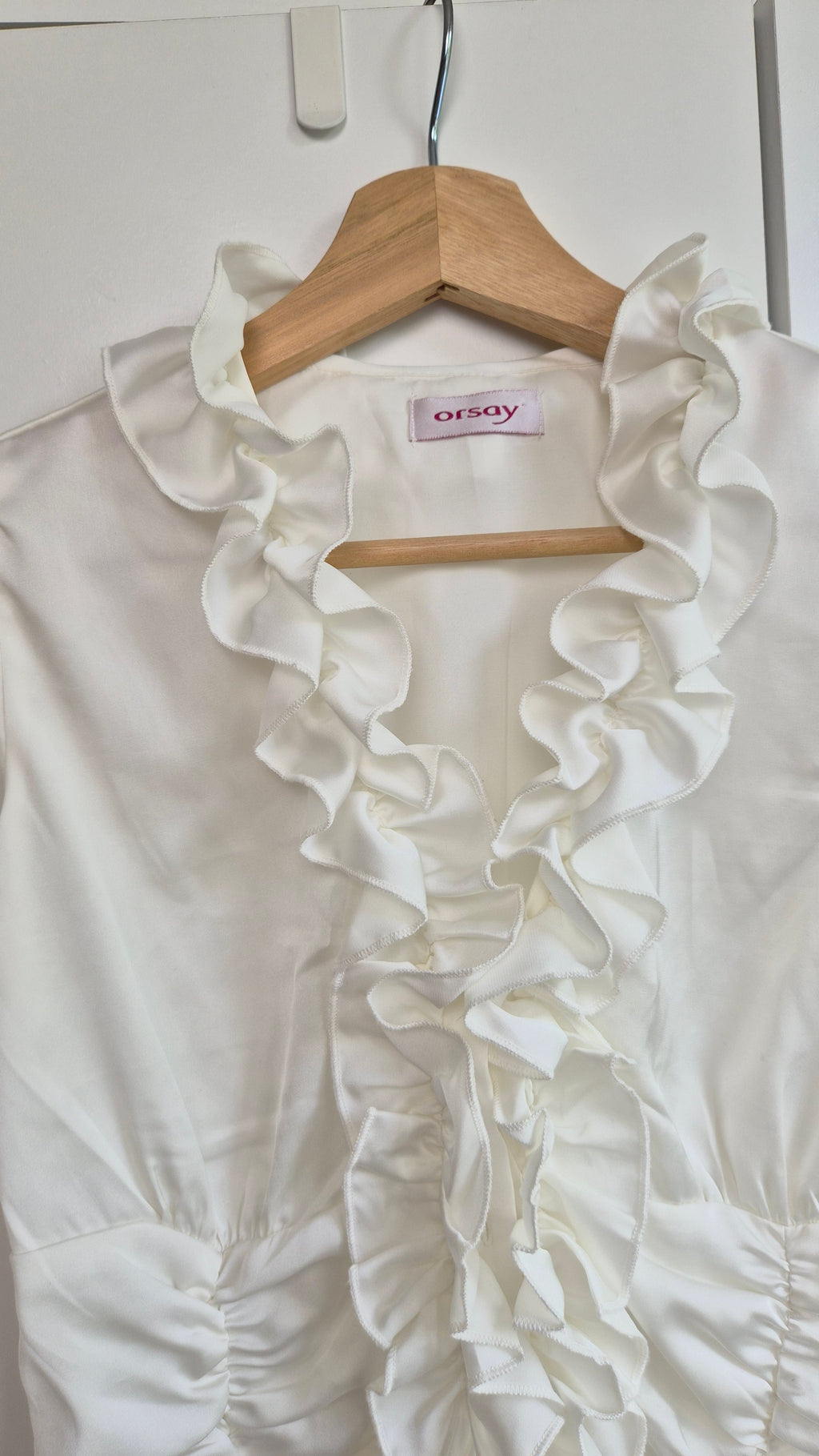 Satin Rüschen Bluse