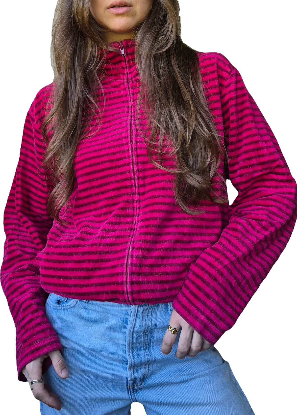 Vintage Zipperjacke | 80% Baumwolle (M)