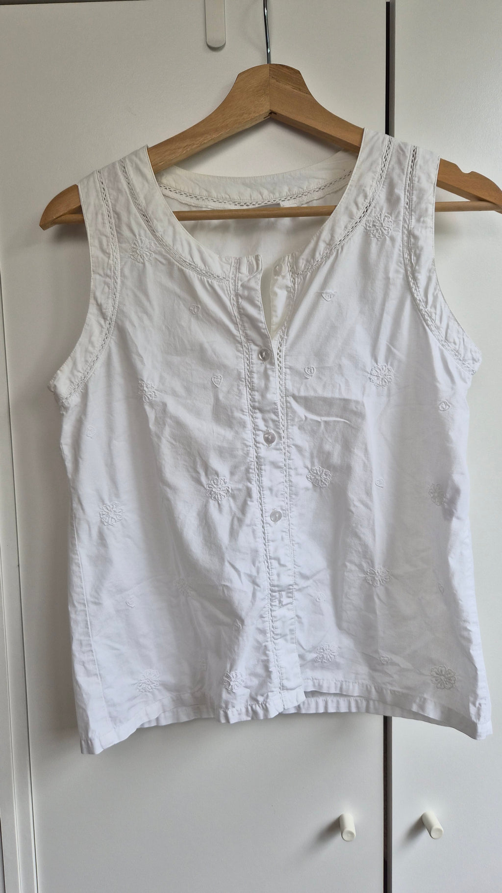 Baumwoll Sommertop | weiß | Coastal | S