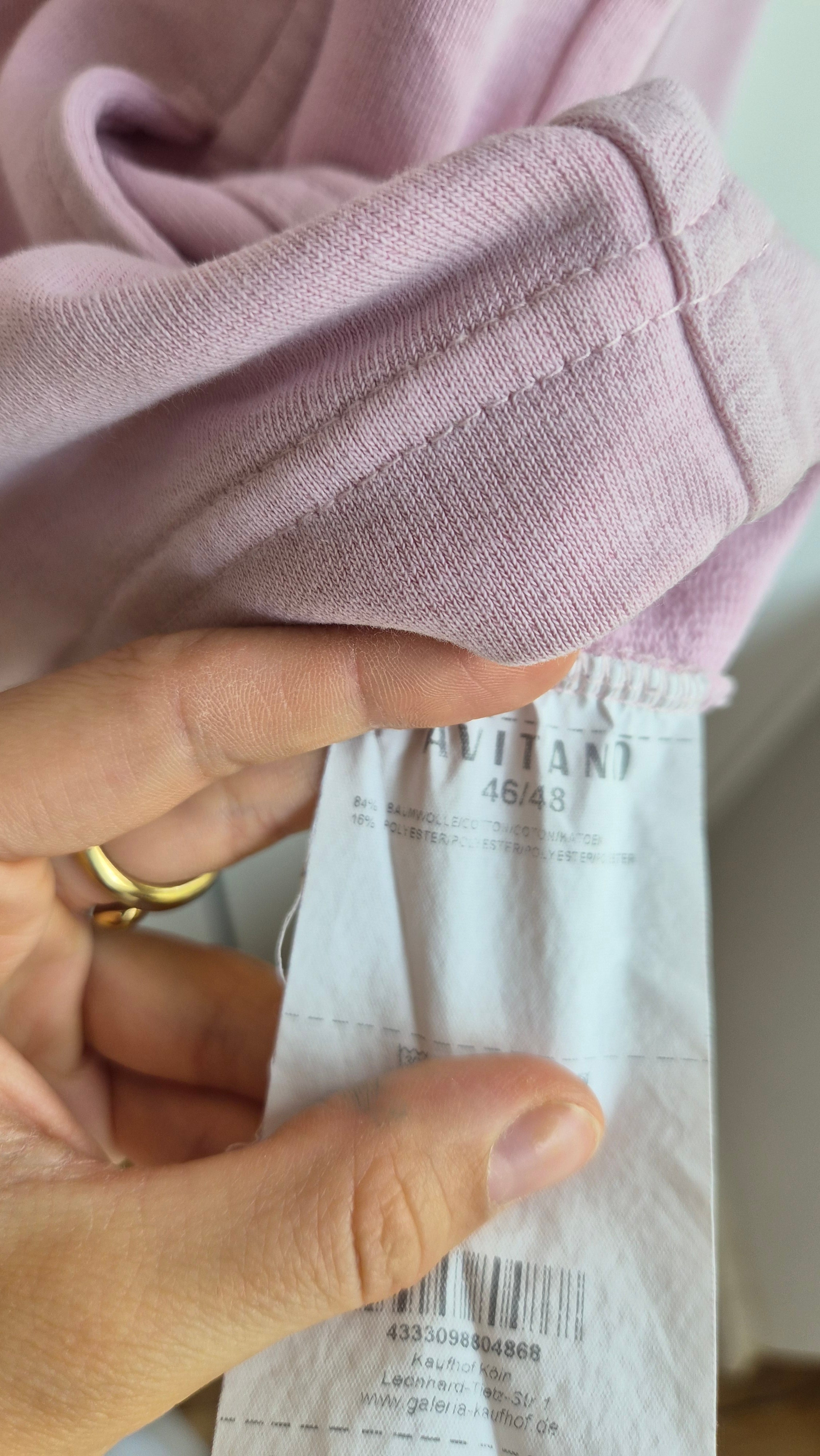 Baumwoll Zip Sweatjacke rosa