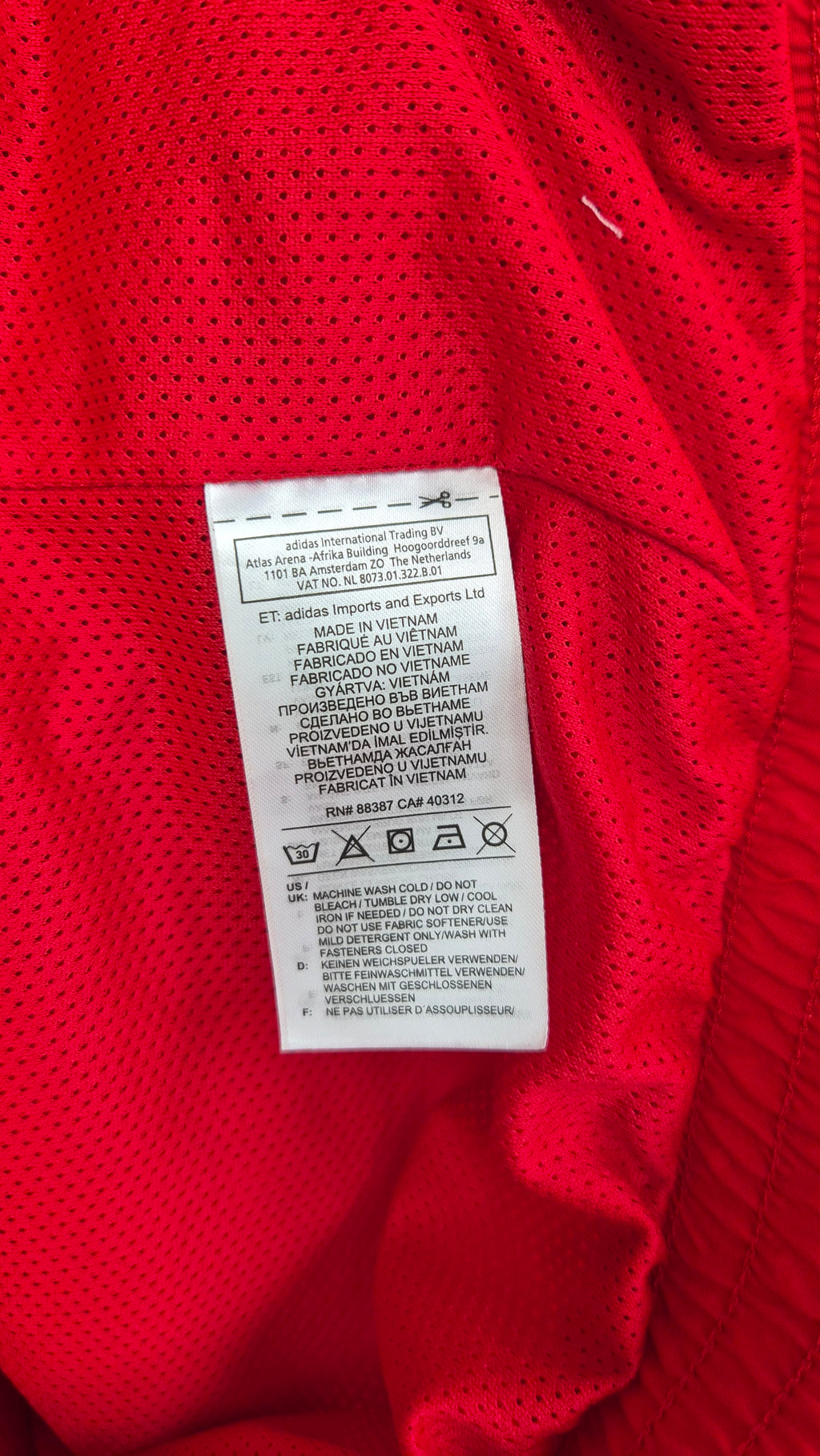 Adidas Trackjacket | Red | 3-Stripes (XS)