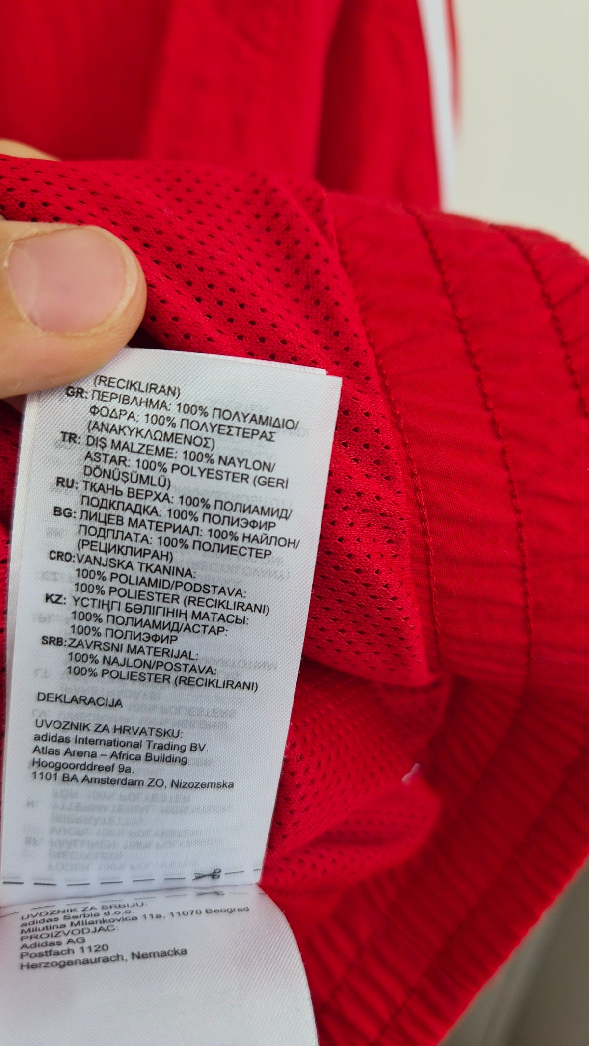 Adidas Trackjacket | Red | 3-Stripes (XS)
