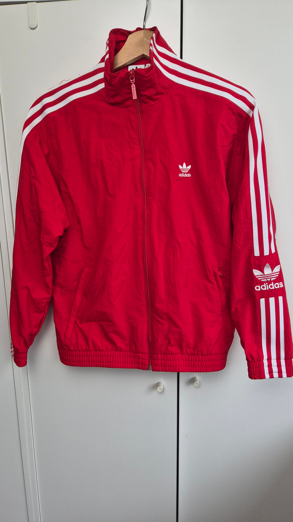 Adidas Trackjacket | Red | 3-Stripes (XS)
