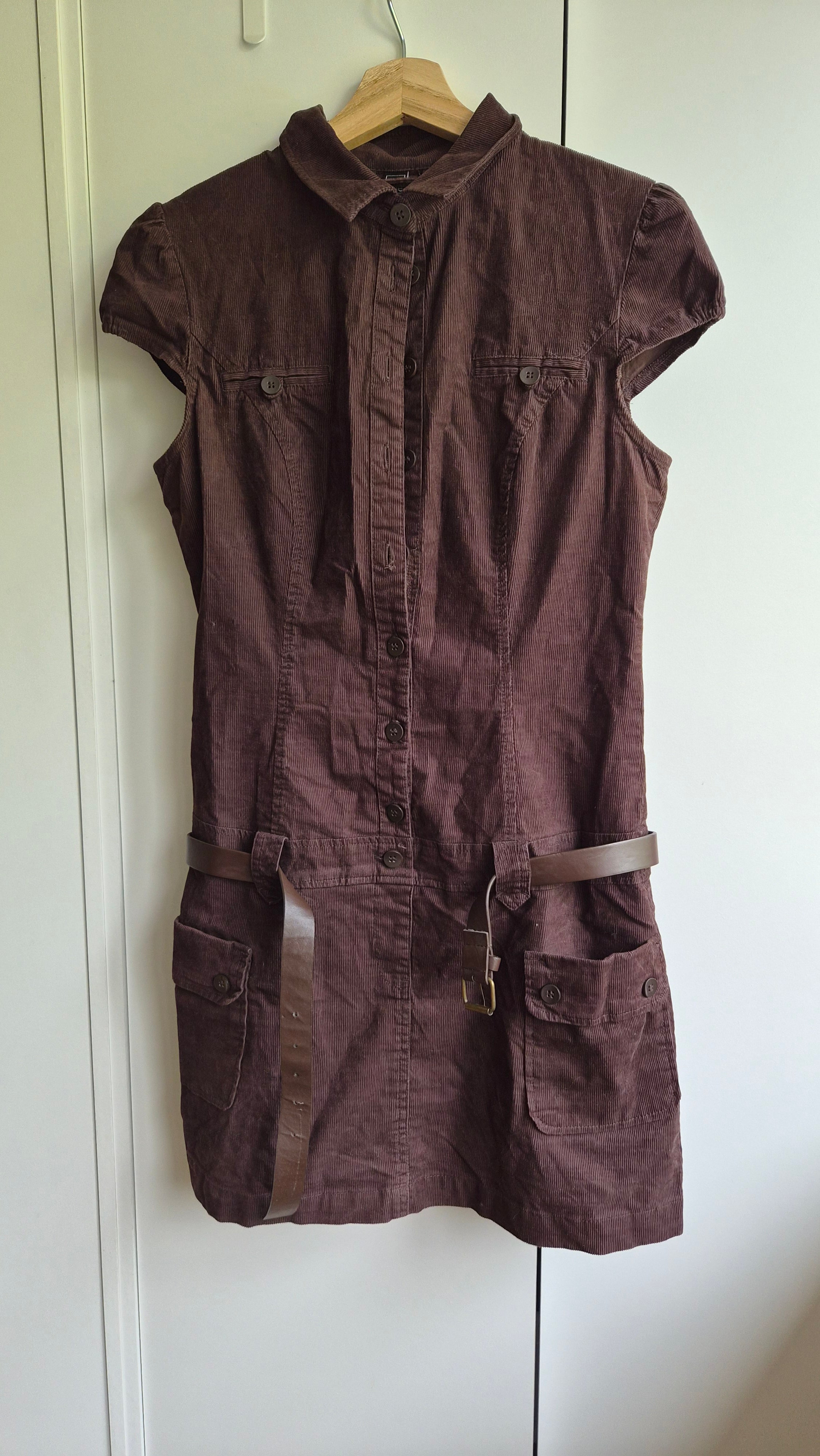 Cord Minikleid | Braun | Y2K | S