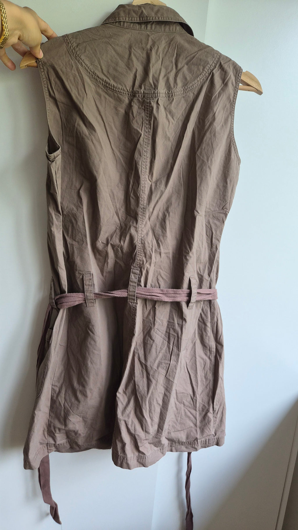 Baumwoll Minikleid | braun | Y2K | S