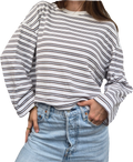 Striped Longsleeve | Scandi Style | weiß blau (L)