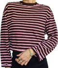 Streifen Longsleeve | 100% Cotton | Braun Pink | XS