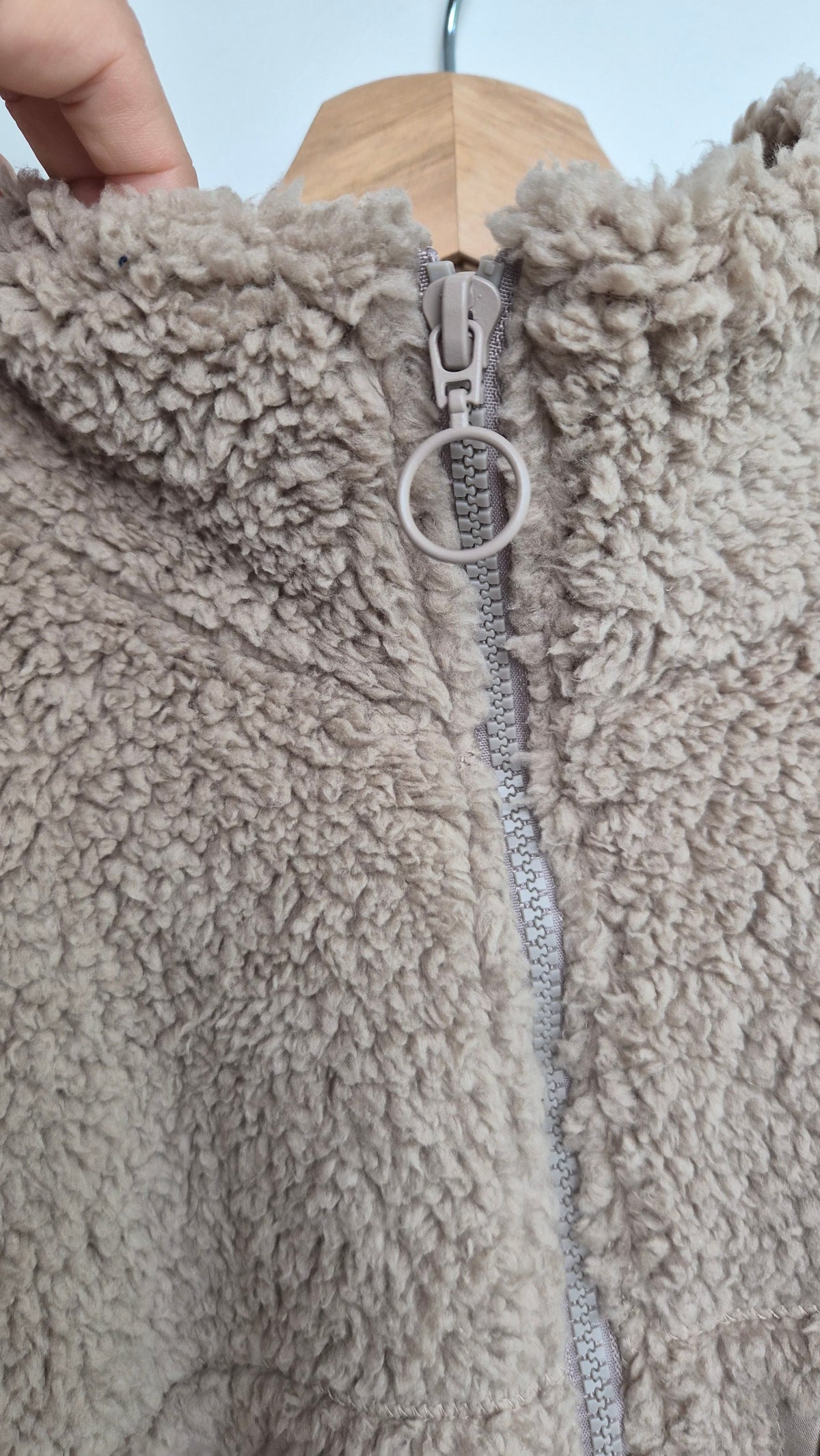 Teddy Fleece Jacke| Beigy Taupe | Full Zip (M)