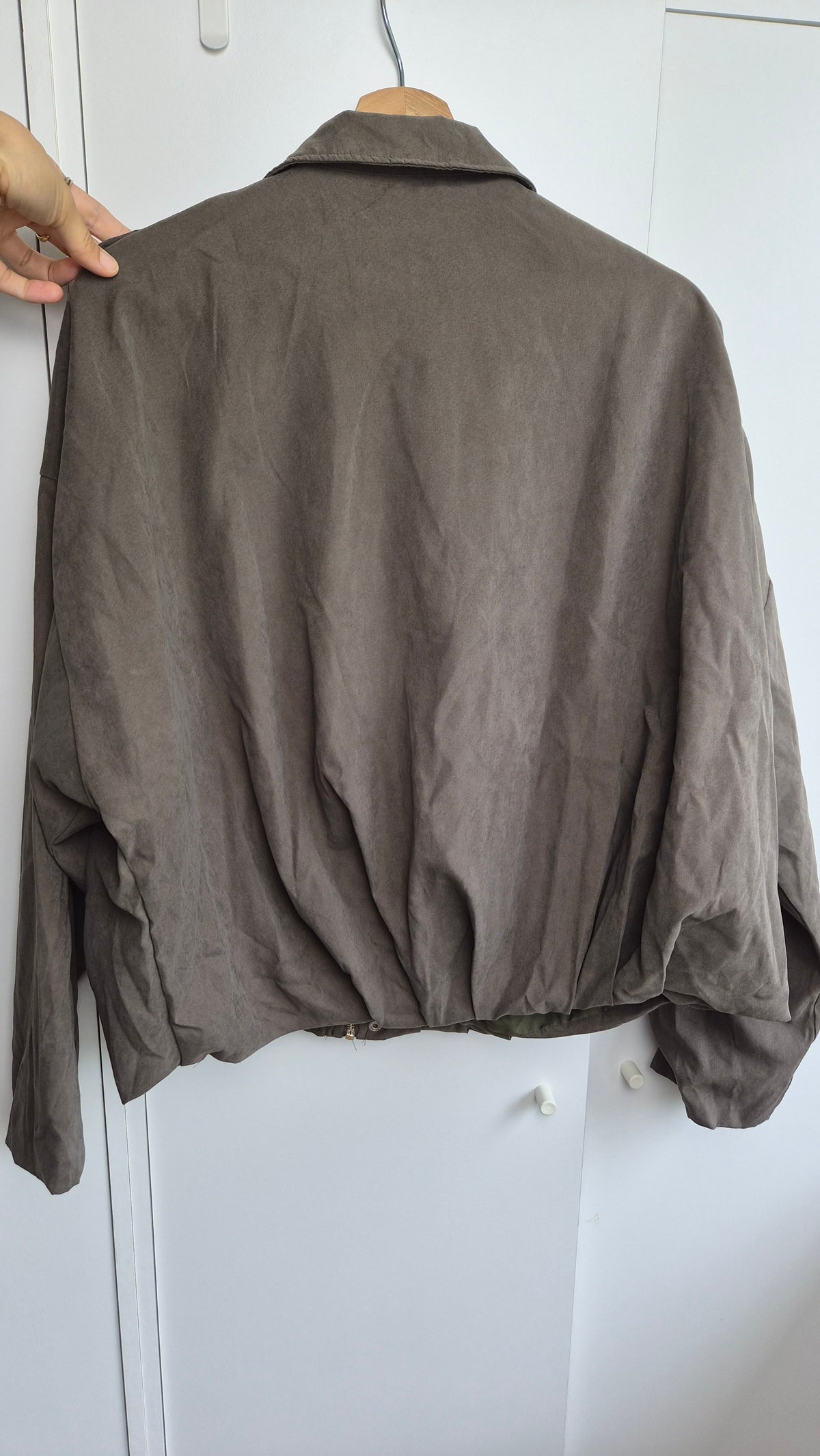 Bomberjacke | oversized | Olive Taupe (S)