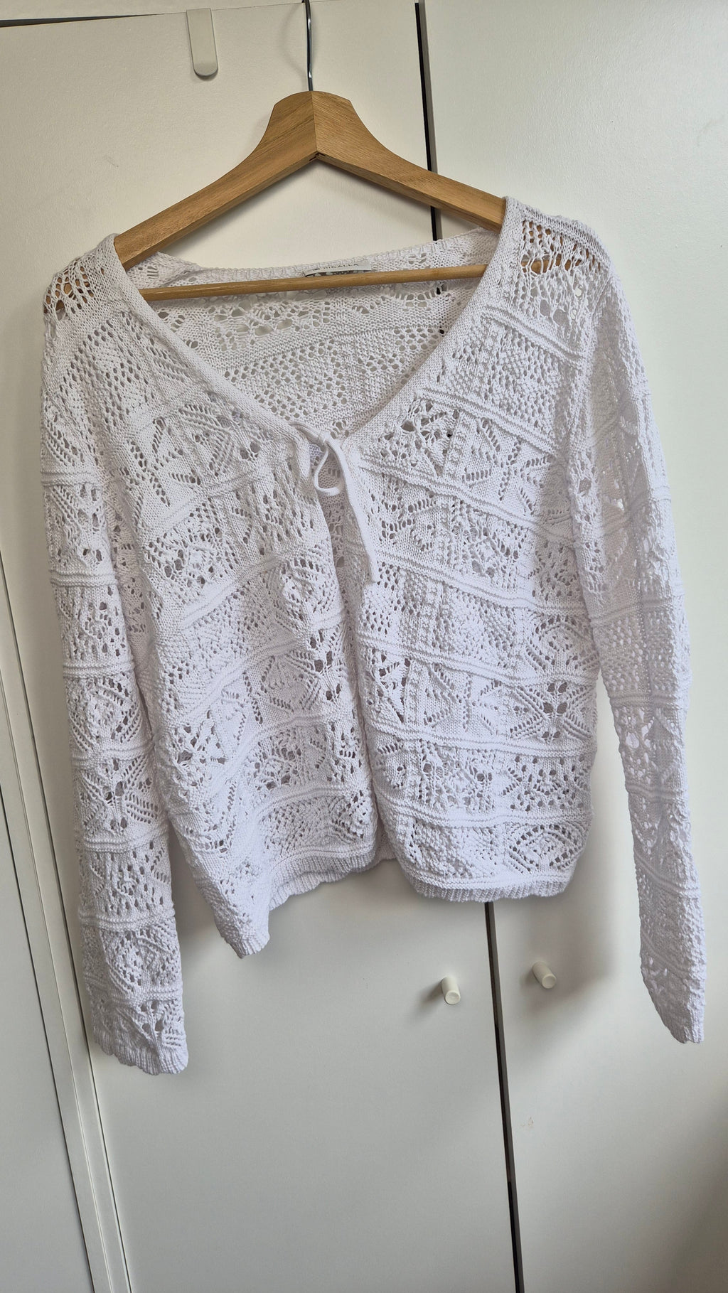 Leinen Häkeljacke