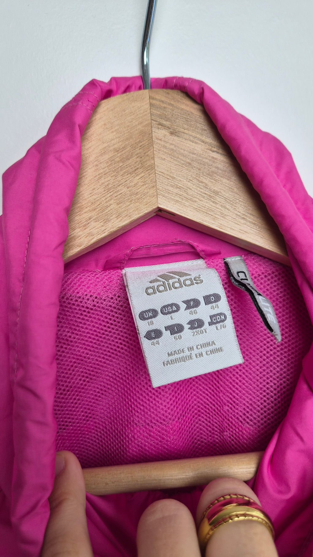 Vintage Adidas Windbreaker | Bubble Pink | 2011 (L)