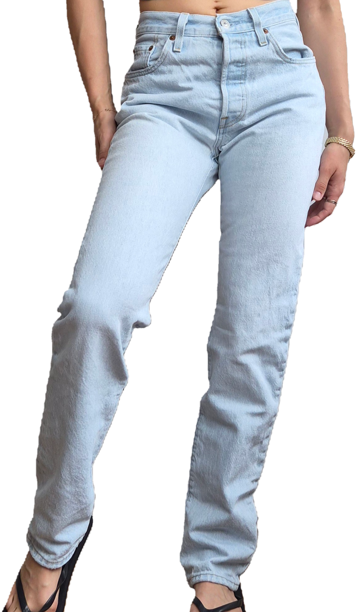 Vintage Levi’s 501 Jeans | W25 L32 | Light Wash Straight Leg