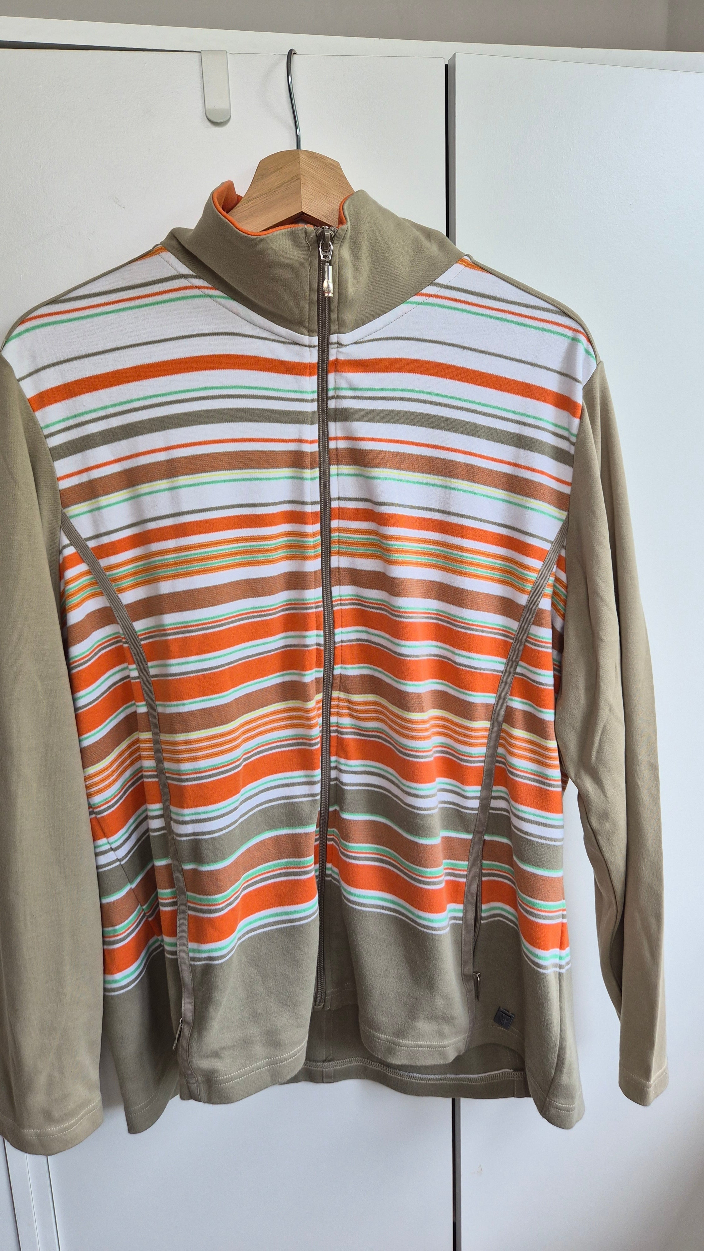 Vintage Zip Sweatjacke Streifen