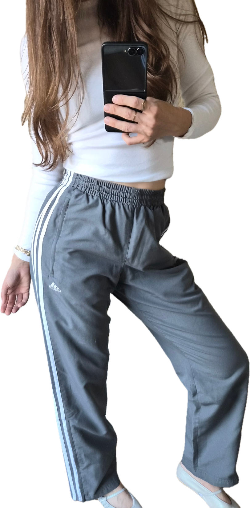 Vintage Adidas Wideleg Trackpants (S)