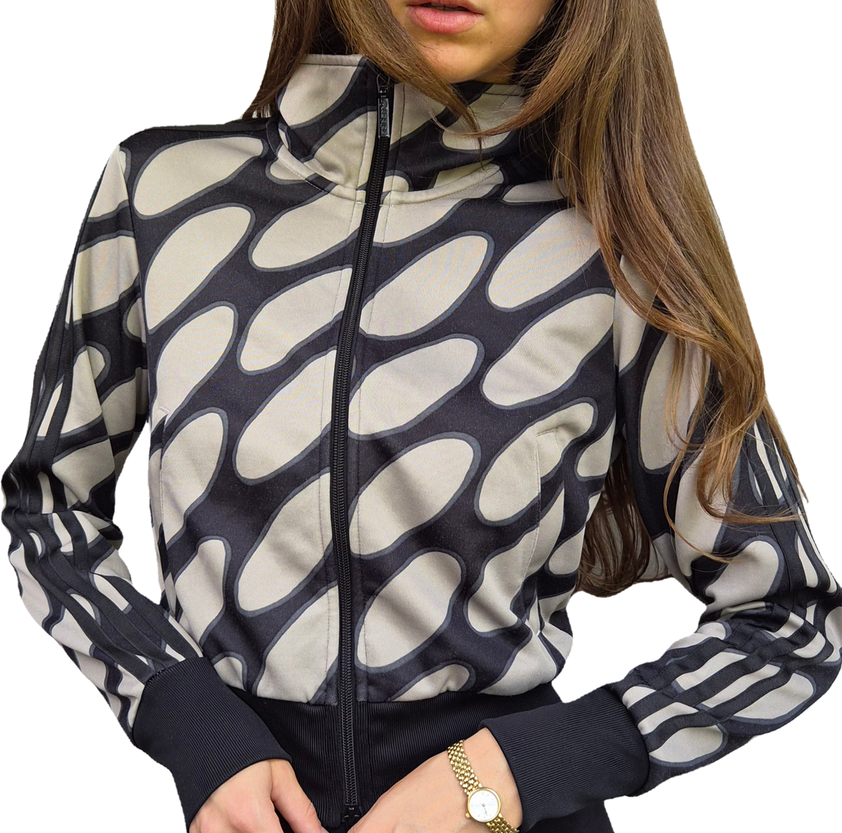 Adidas x Marimekko Firebird Track Jacket | Schwarz Beige | XS