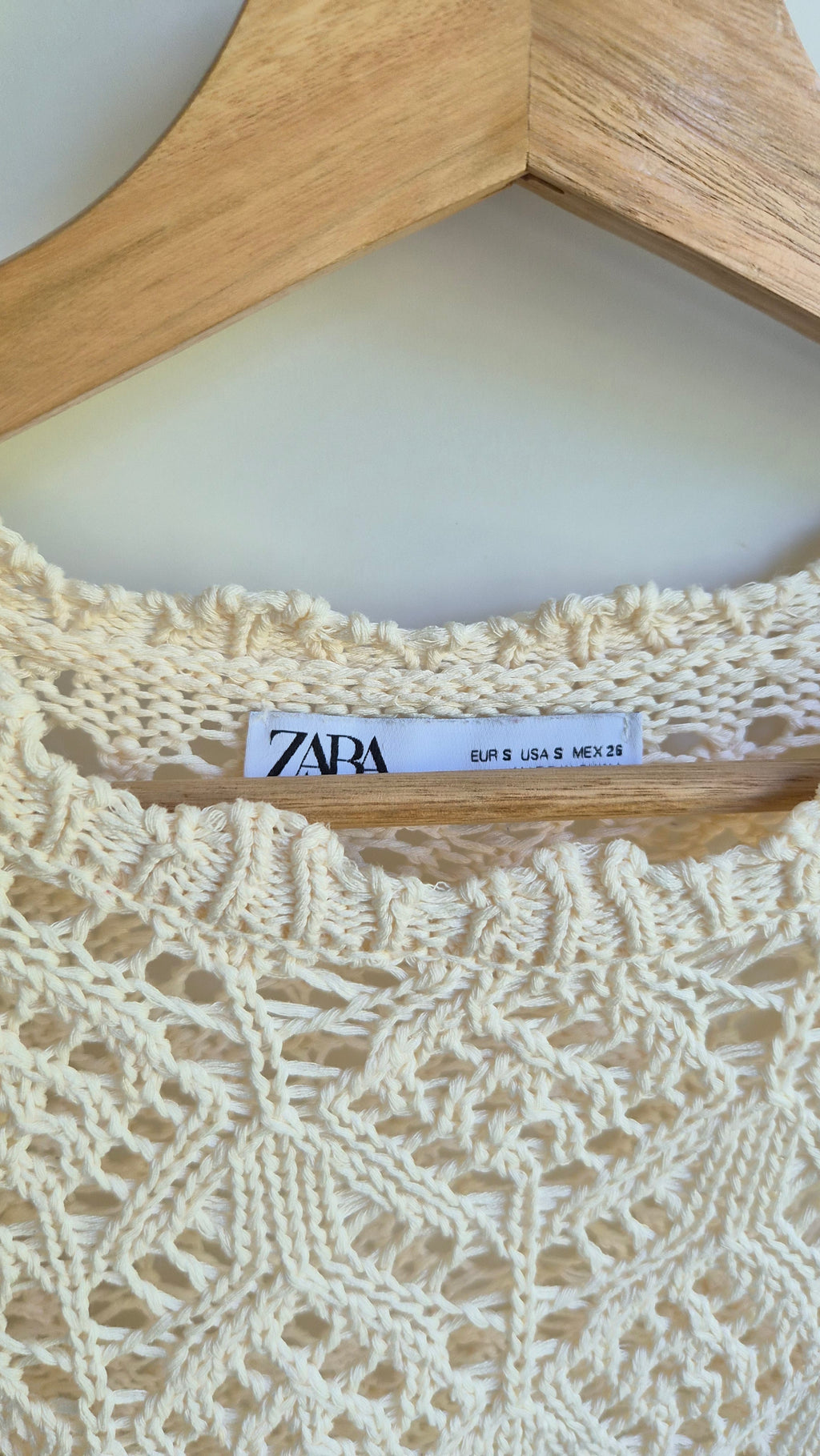 Häkelpullover | Creme | Boho | S