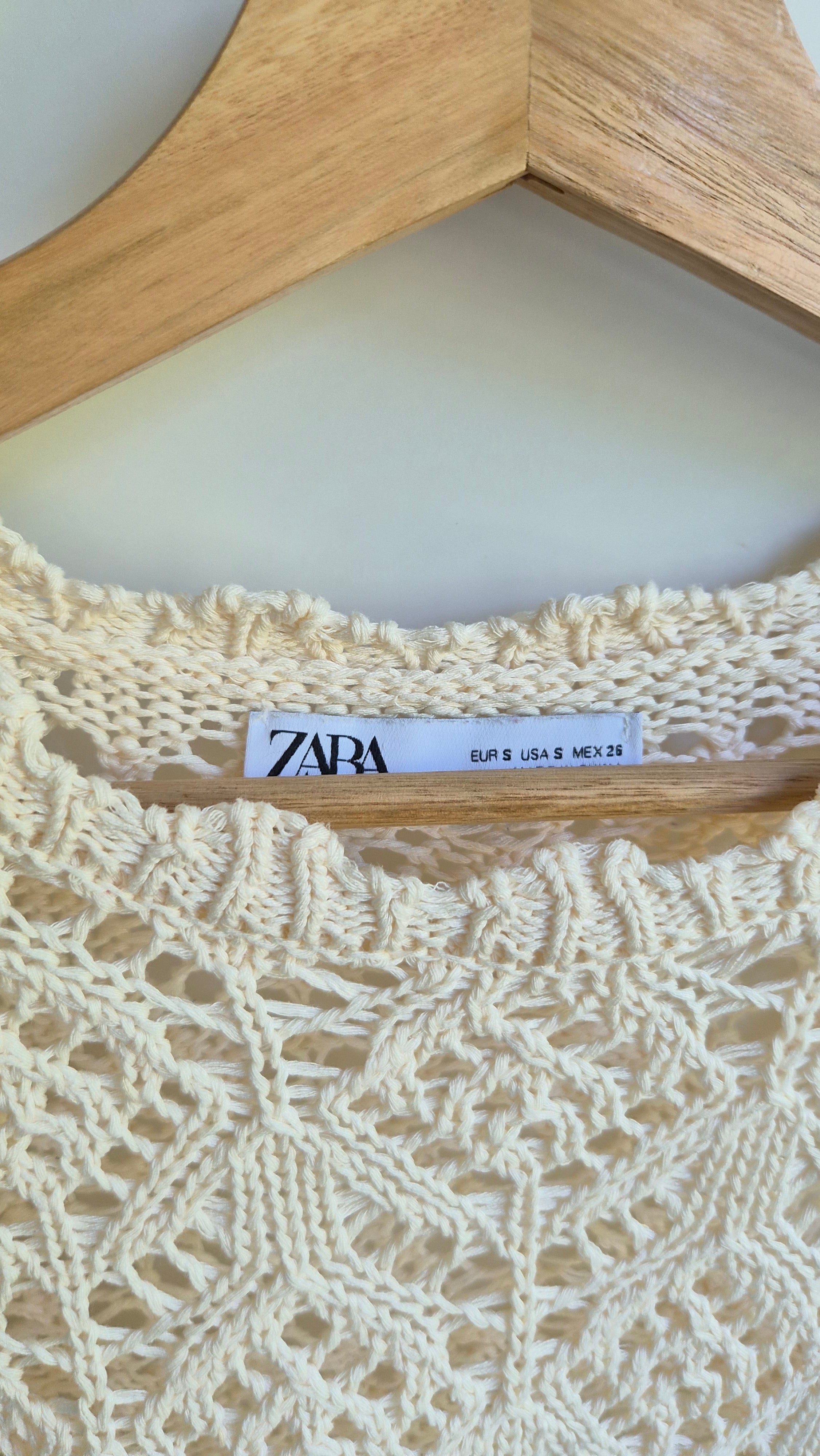 Häkelpullover | Creme | Boho | S