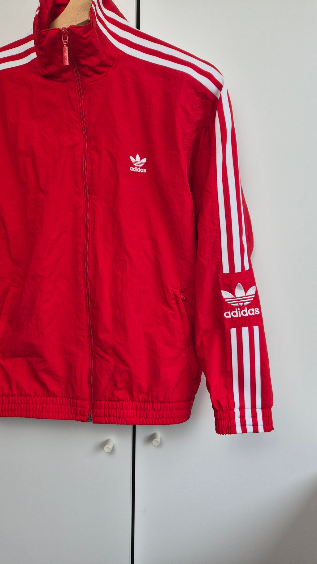Adidas Trackjacket | Red | 3-Stripes (XS)